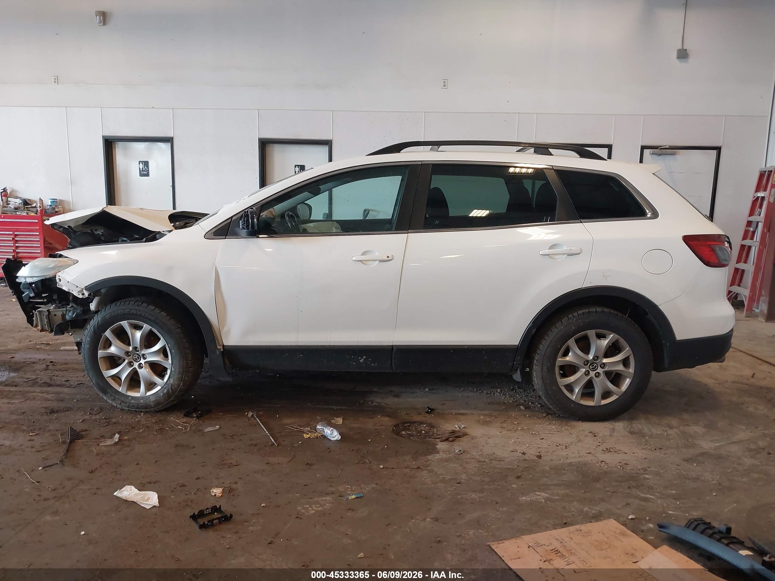2015 Mazda Cx-9 Touring White vin: JM3TB3CAXF0454222