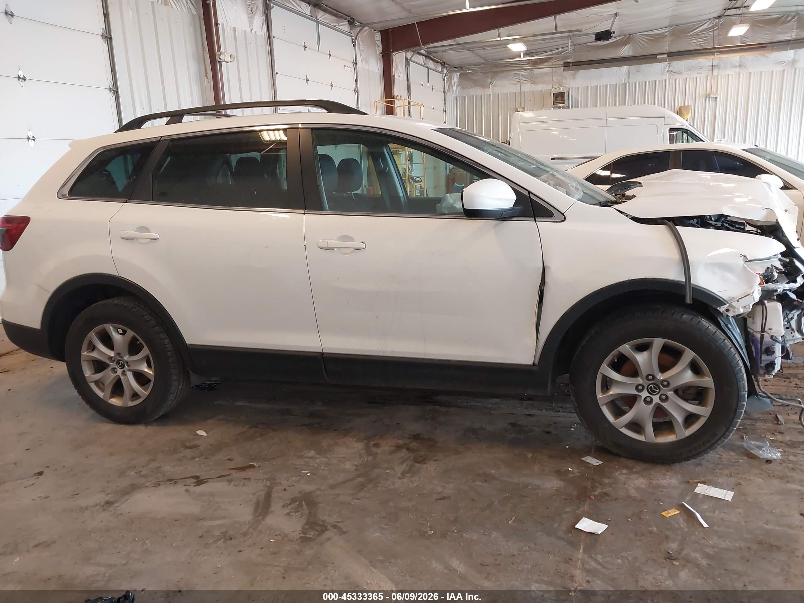 2015 Mazda Cx-9 Touring White vin: JM3TB3CAXF0454222