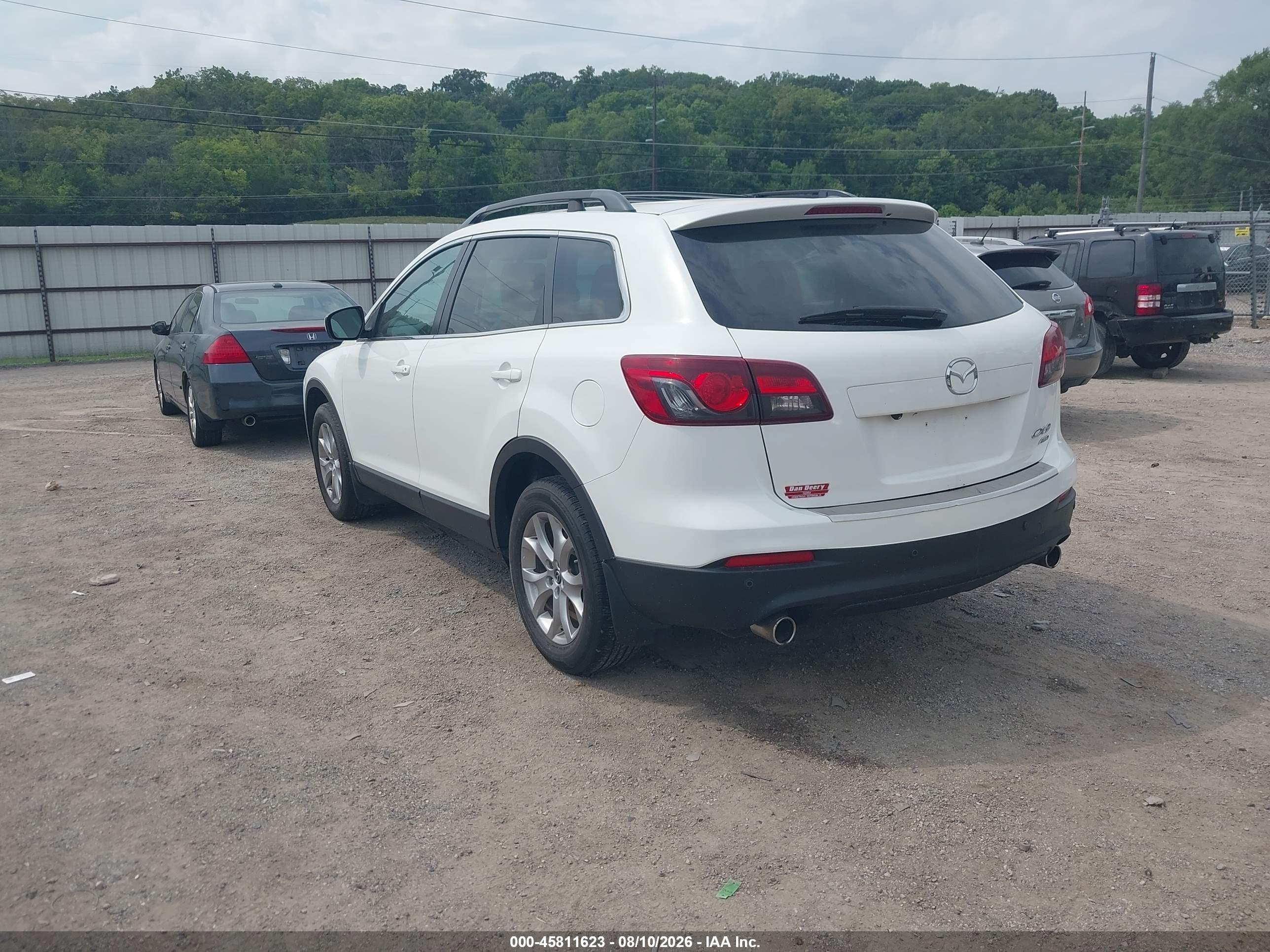 2015 Mazda Cx-9 Touring White vin: JM3TB3CAXF0455368