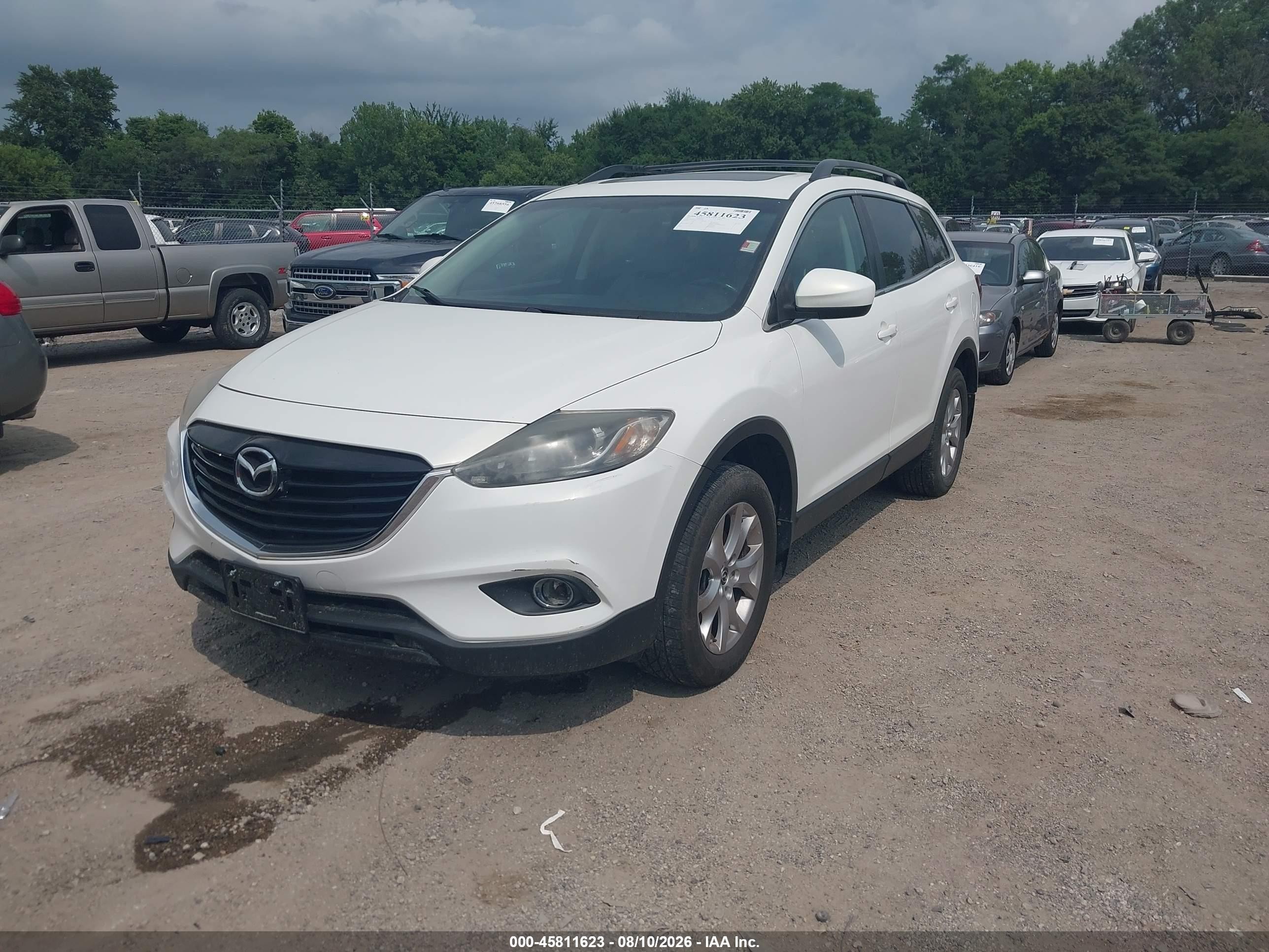 2015 Mazda Cx-9 Touring White vin: JM3TB3CAXF0455368