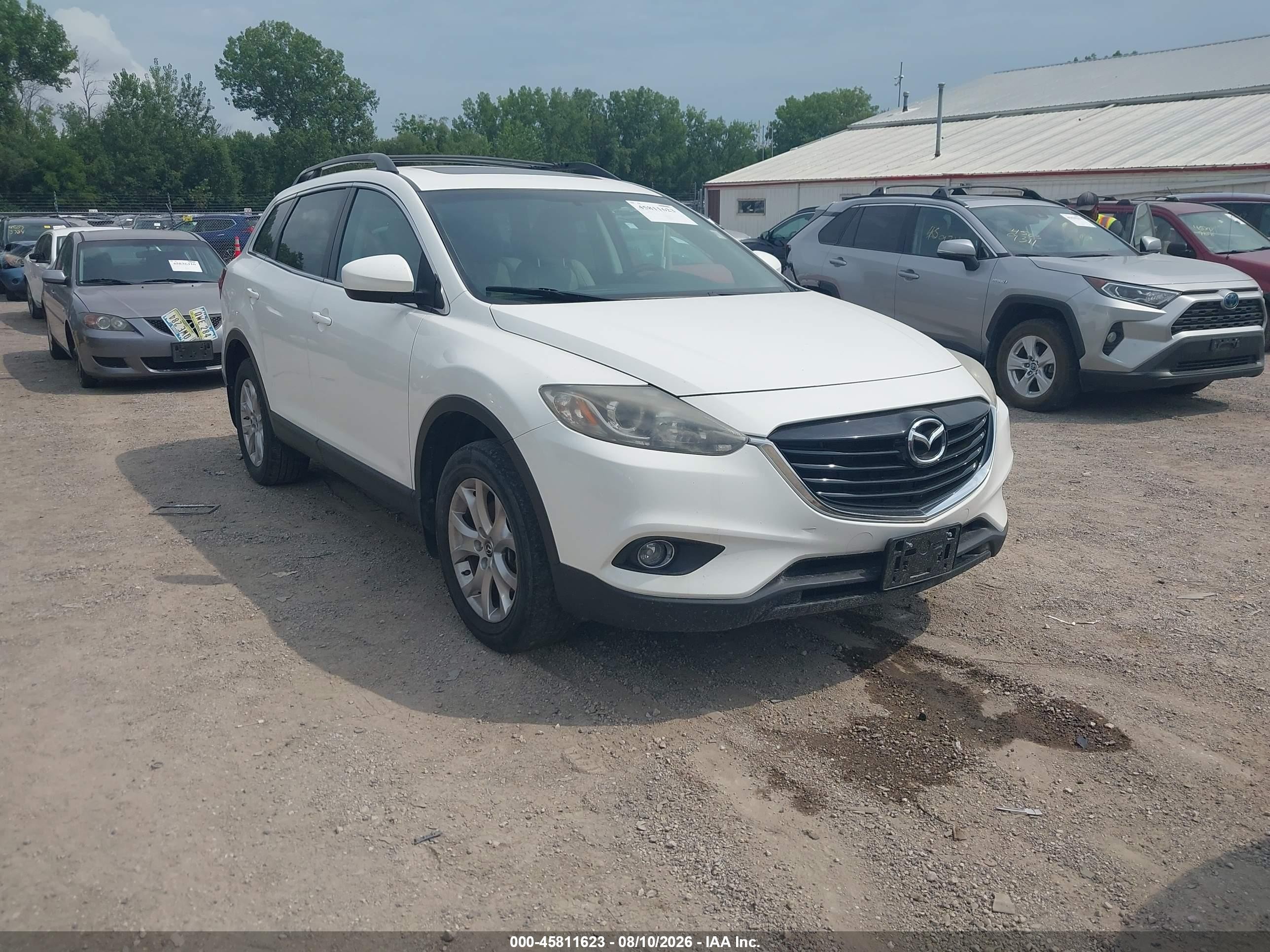 2015 Mazda Cx-9 Touring White vin: JM3TB3CAXF0455368