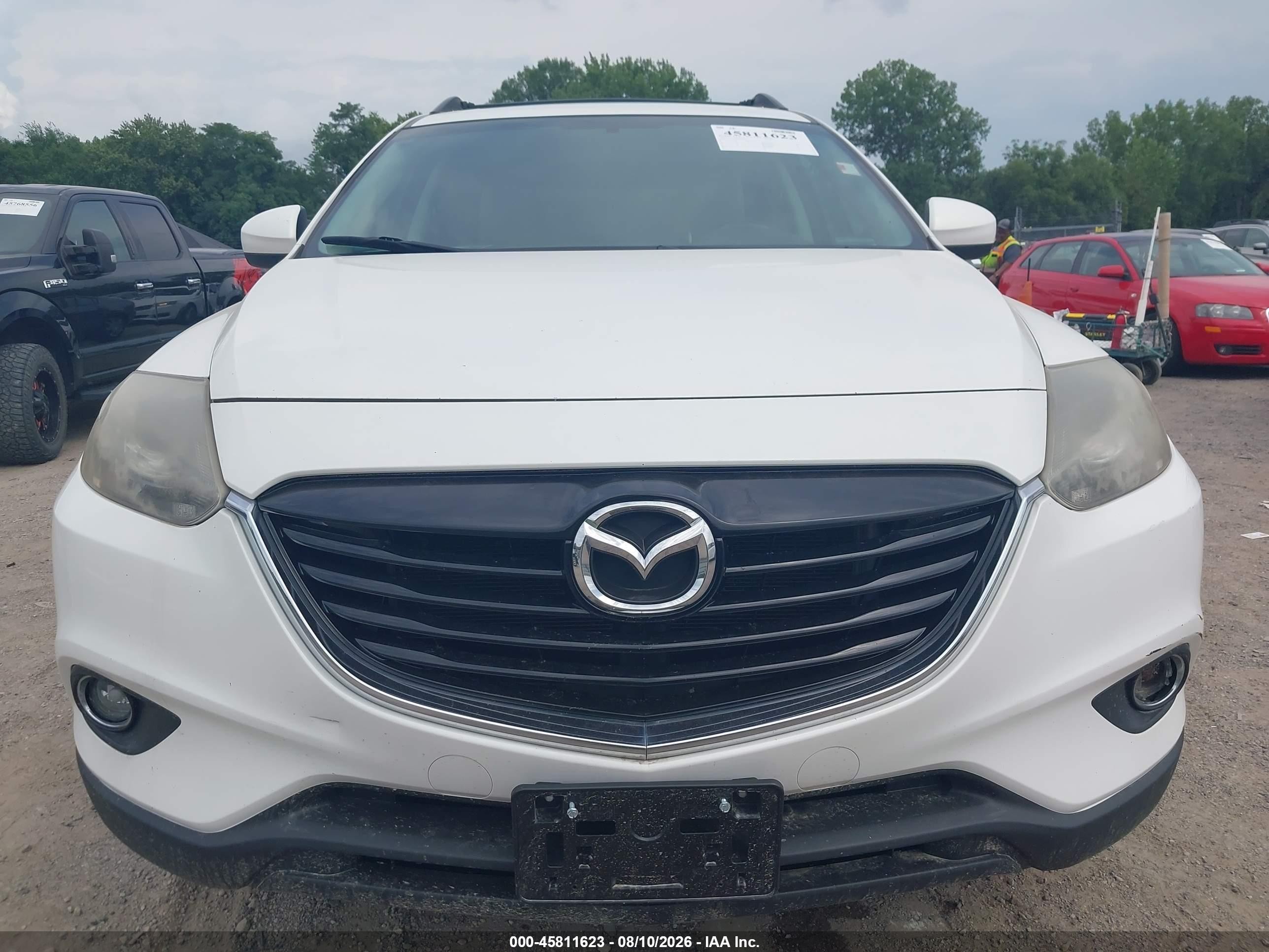 2015 Mazda Cx-9 Touring White vin: JM3TB3CAXF0455368