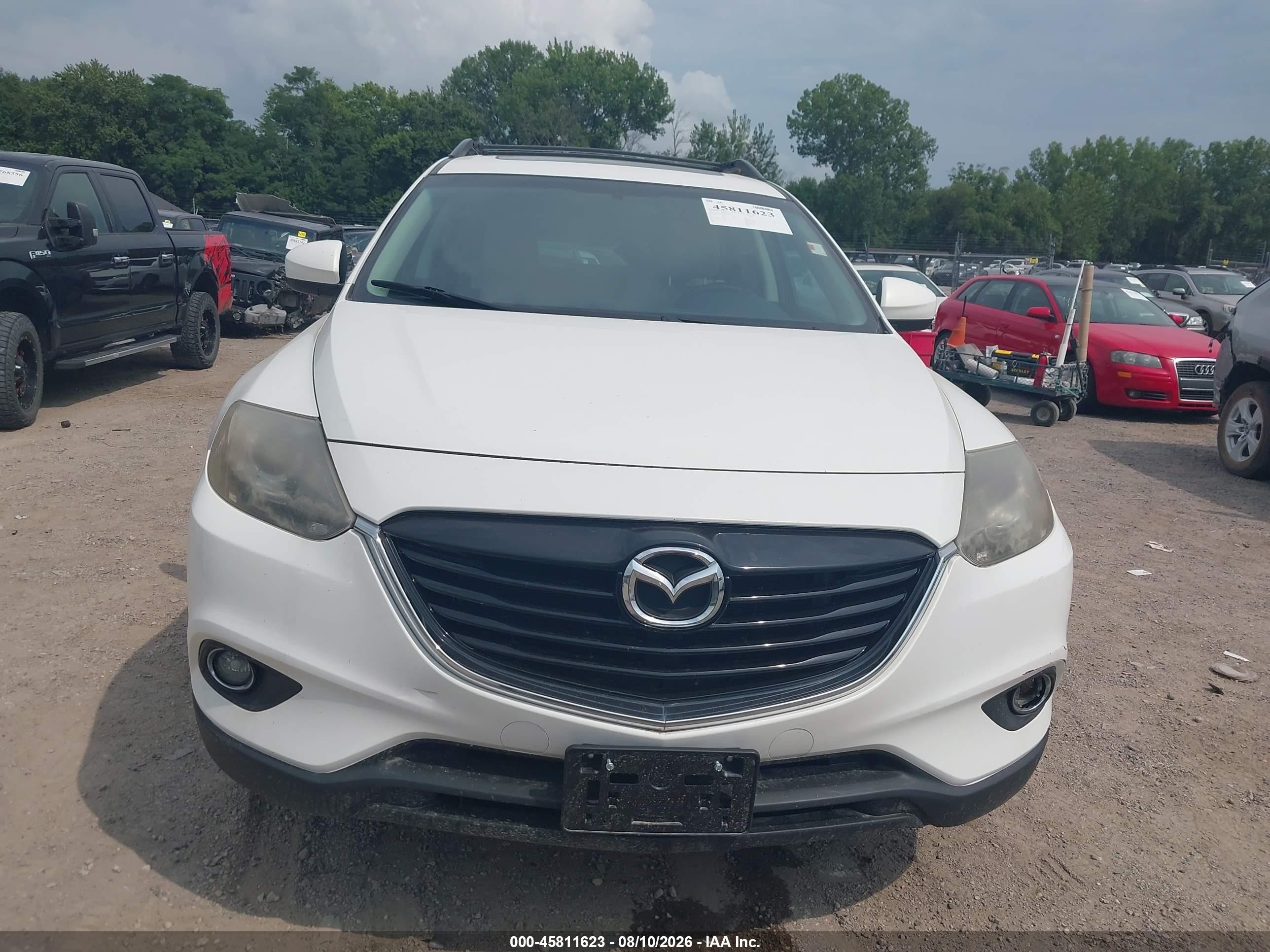 2015 Mazda Cx-9 Touring White vin: JM3TB3CAXF0455368