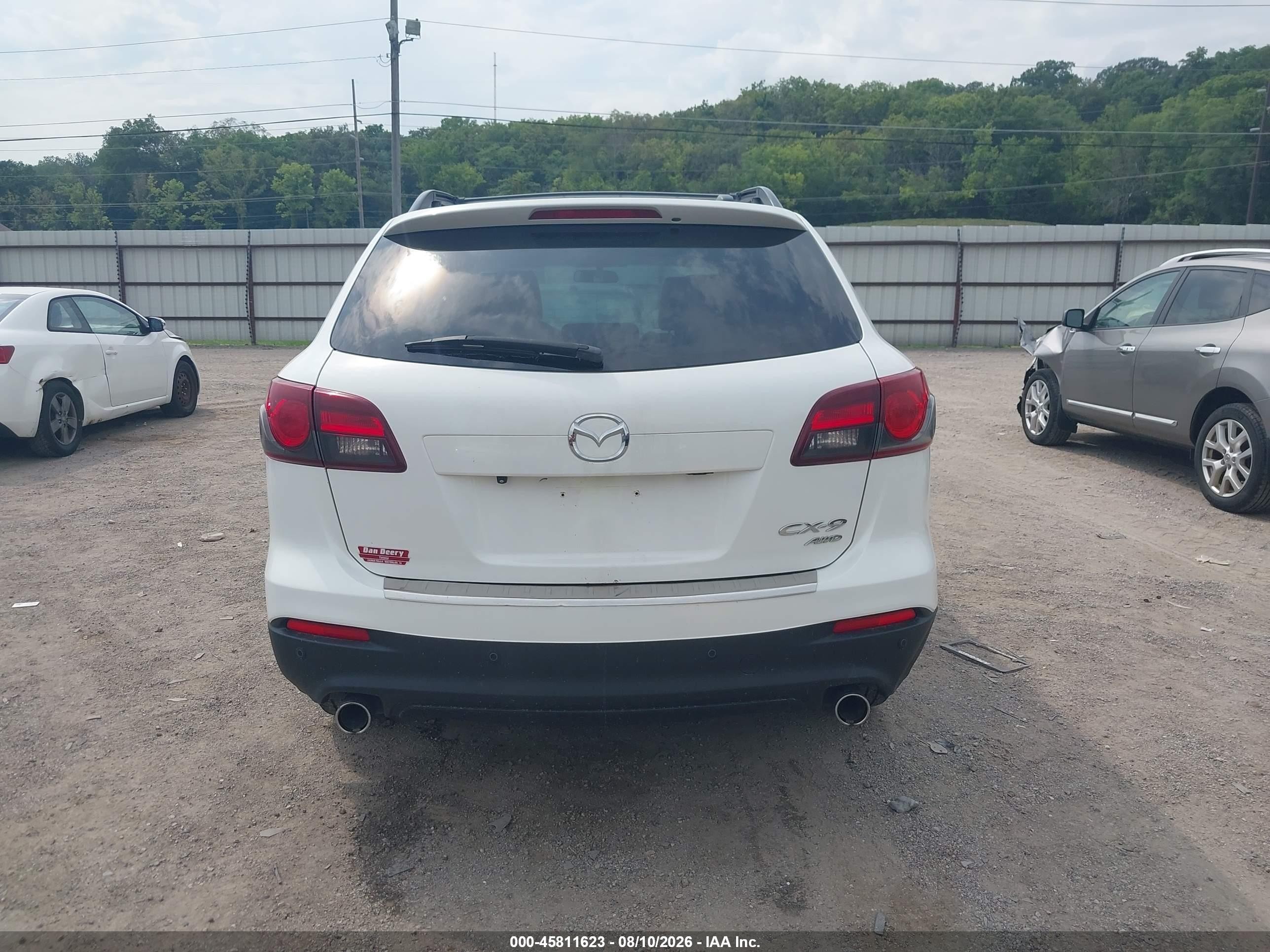 2015 Mazda Cx-9 Touring White vin: JM3TB3CAXF0455368