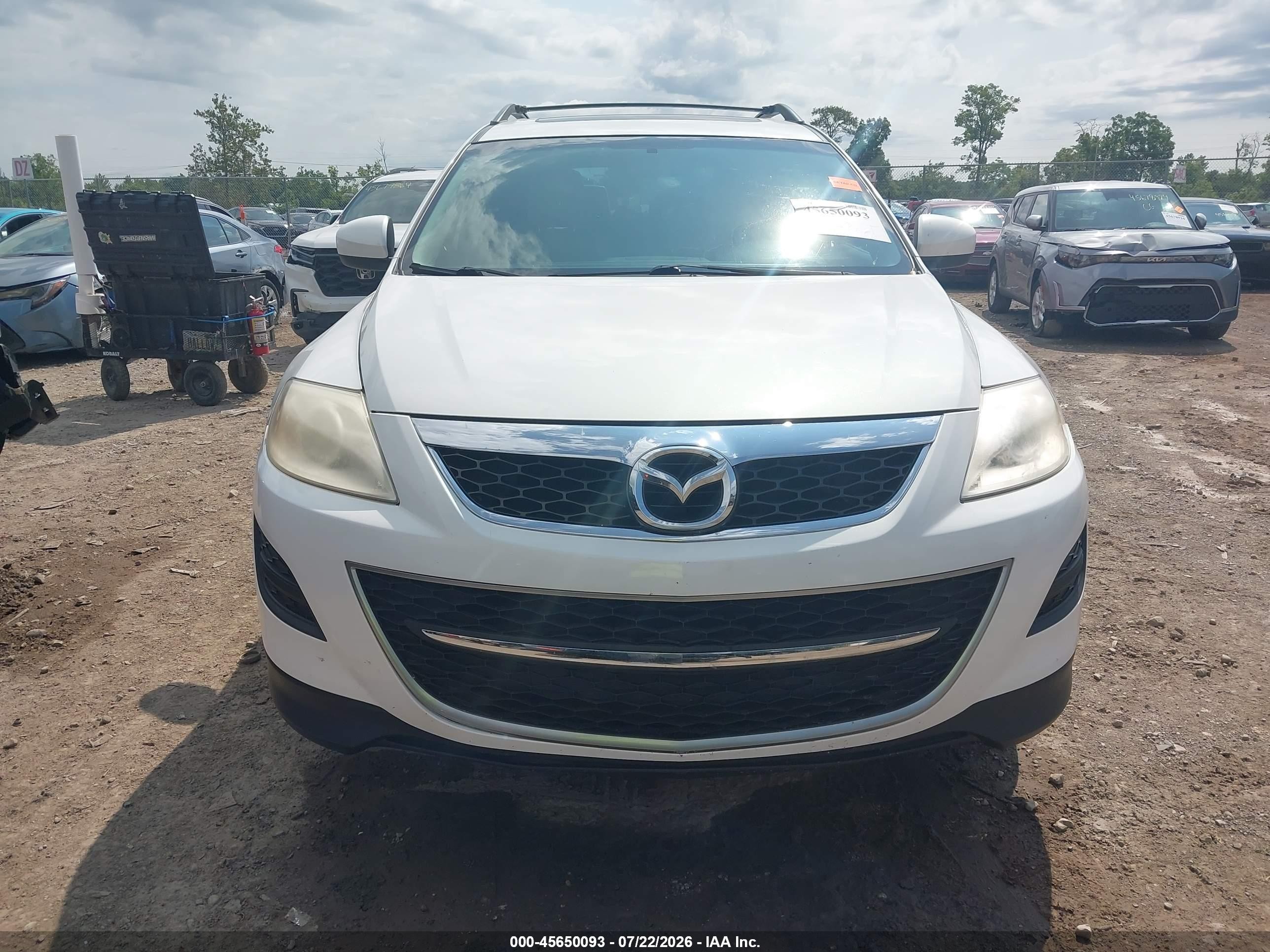 2012 Mazda Cx-9 Touring White vin: JM3TB3CV0C0336422