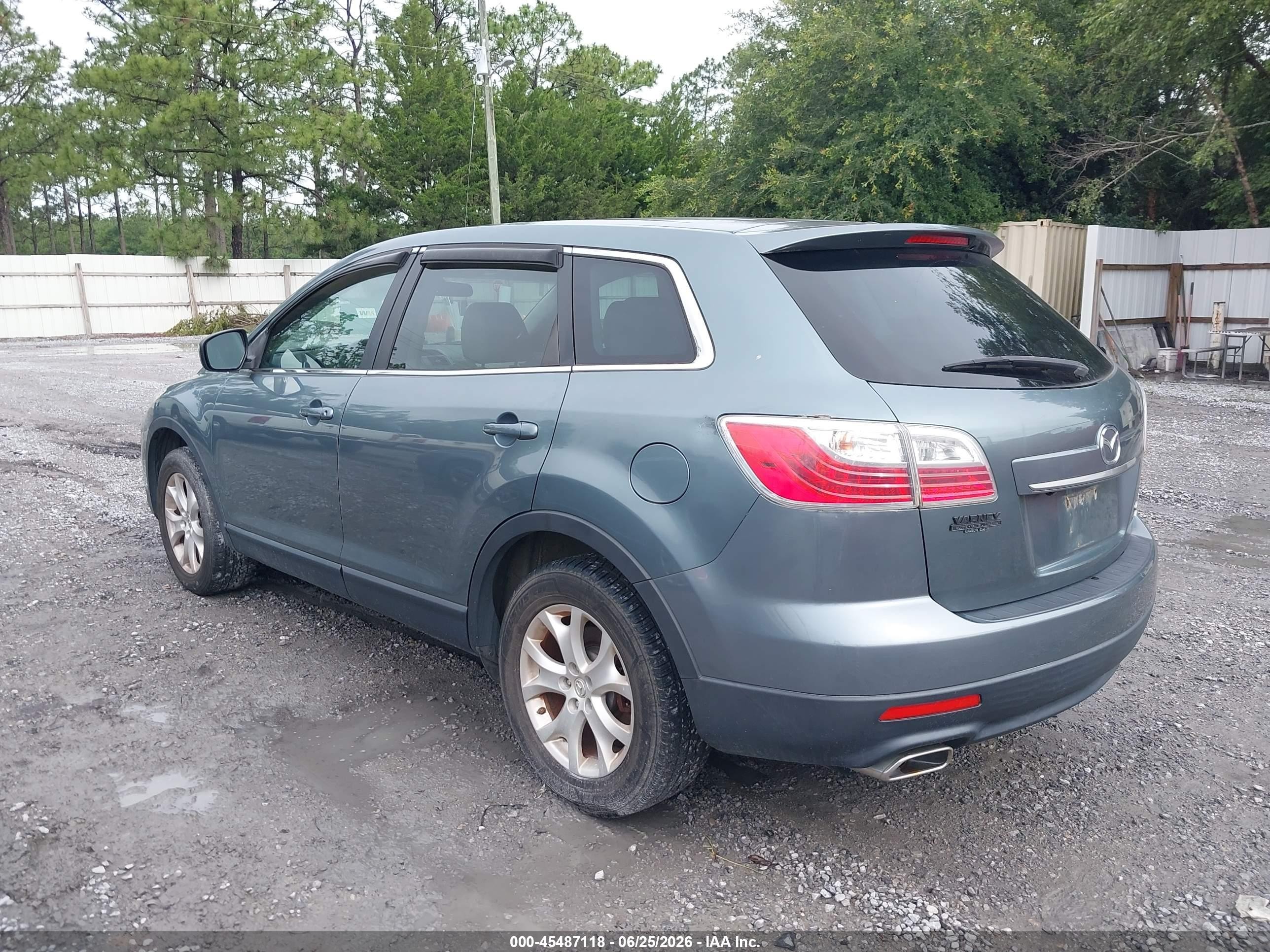 2012 Mazda Cx-9 Touring Blue vin: JM3TB3CV0C0369050