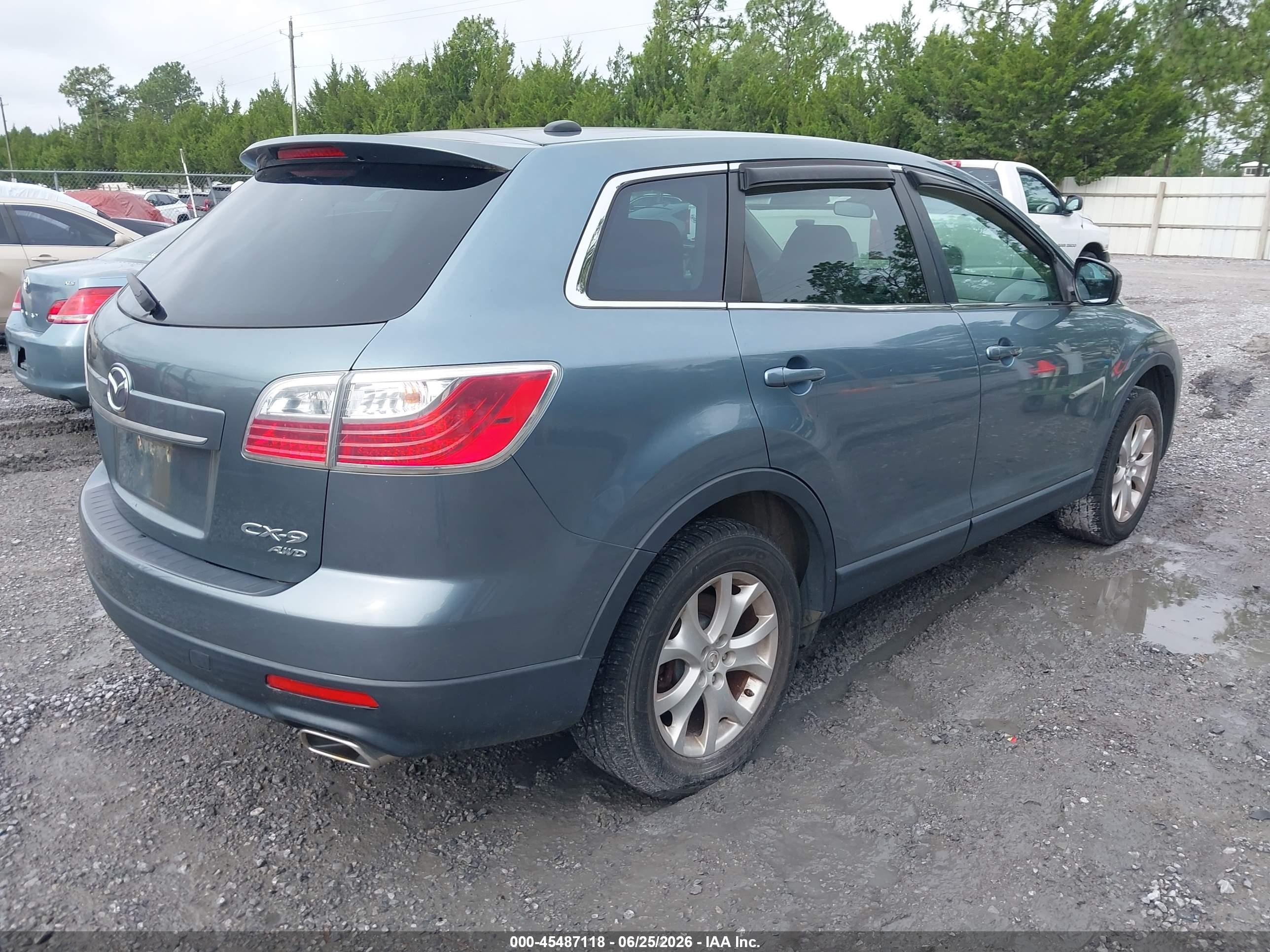 2012 Mazda Cx-9 Touring Blue vin: JM3TB3CV0C0369050