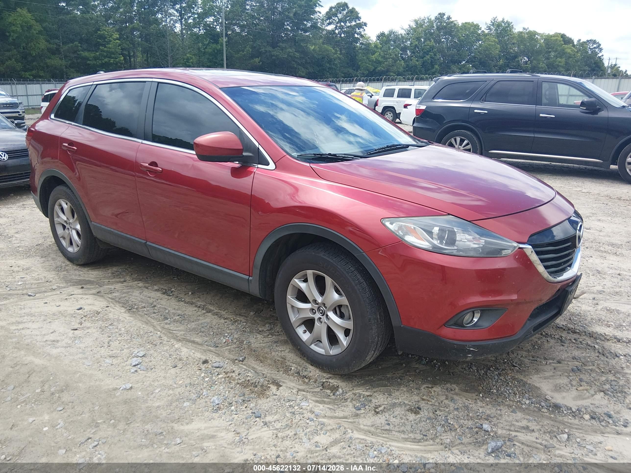 2014 Mazda Cx-9 Touring Бордовый vin: JM3TB3CV0E0434983
