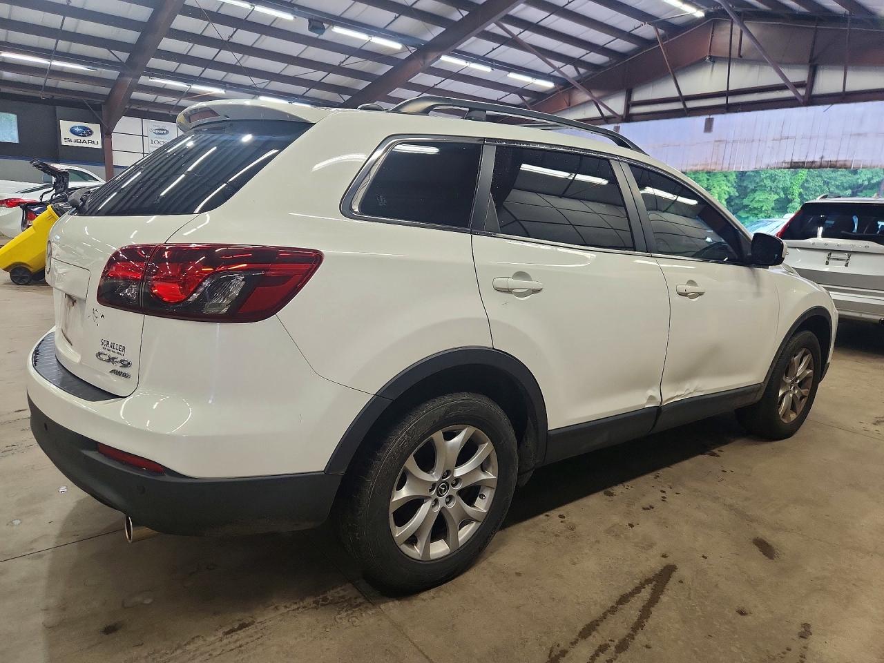 2014 Mazda Cx-9 Touring White vin: JM3TB3CV0E0436488