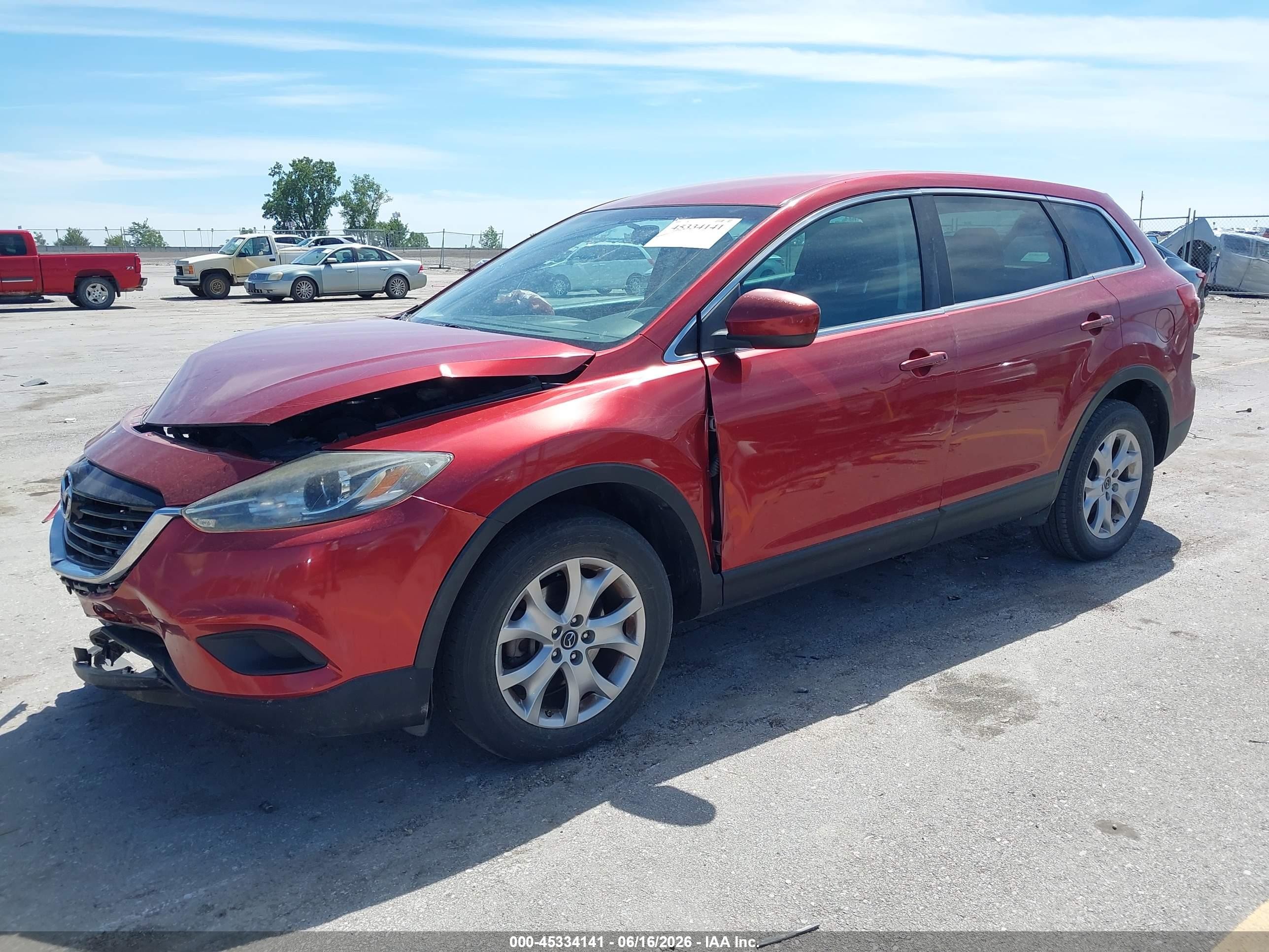2015 Mazda Cx-9 Touring Red vin: JM3TB3CV0F0462672
