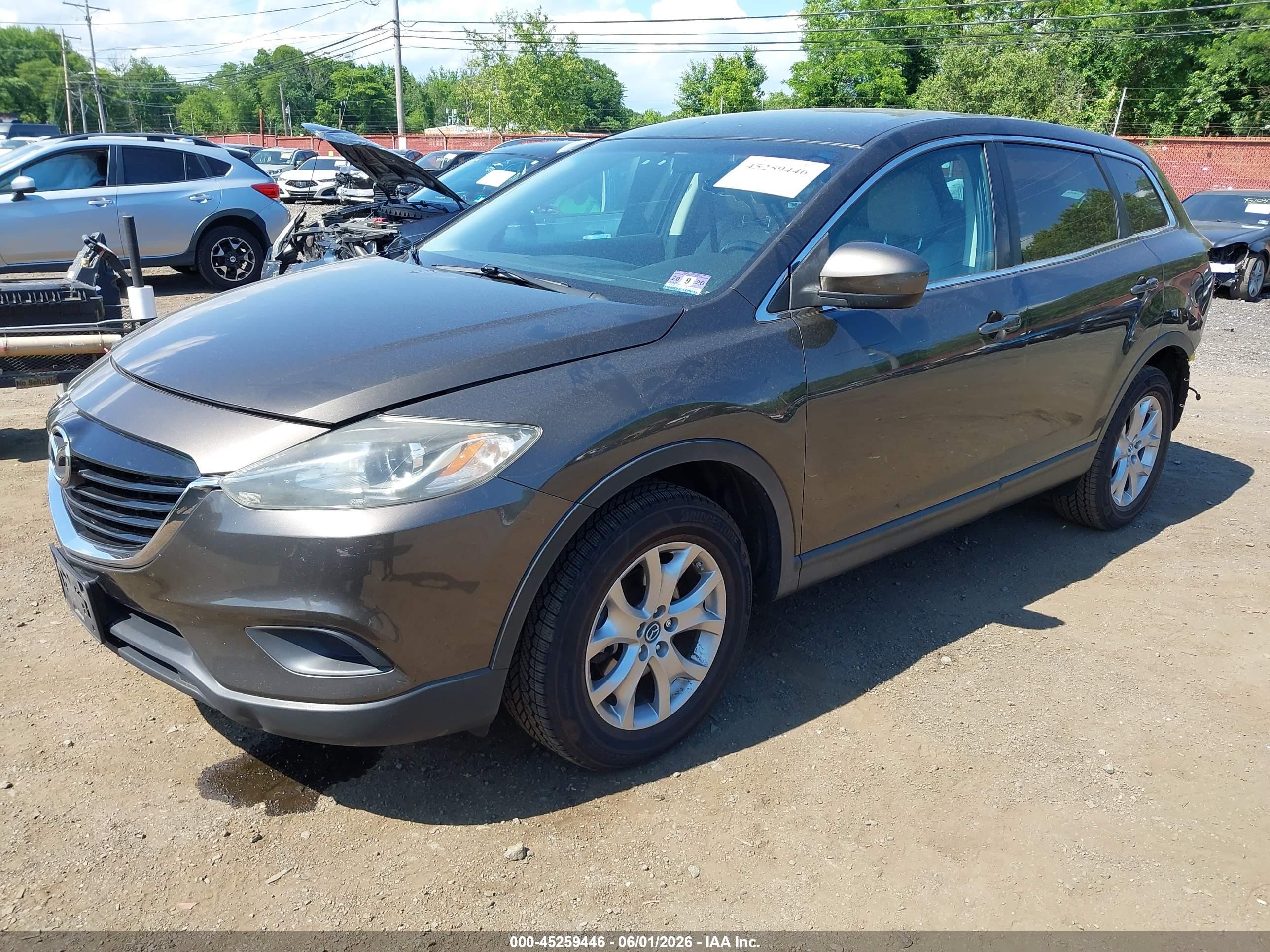 2015 Mazda Cx-9 Touring Gray vin: JM3TB3CV0F0465006