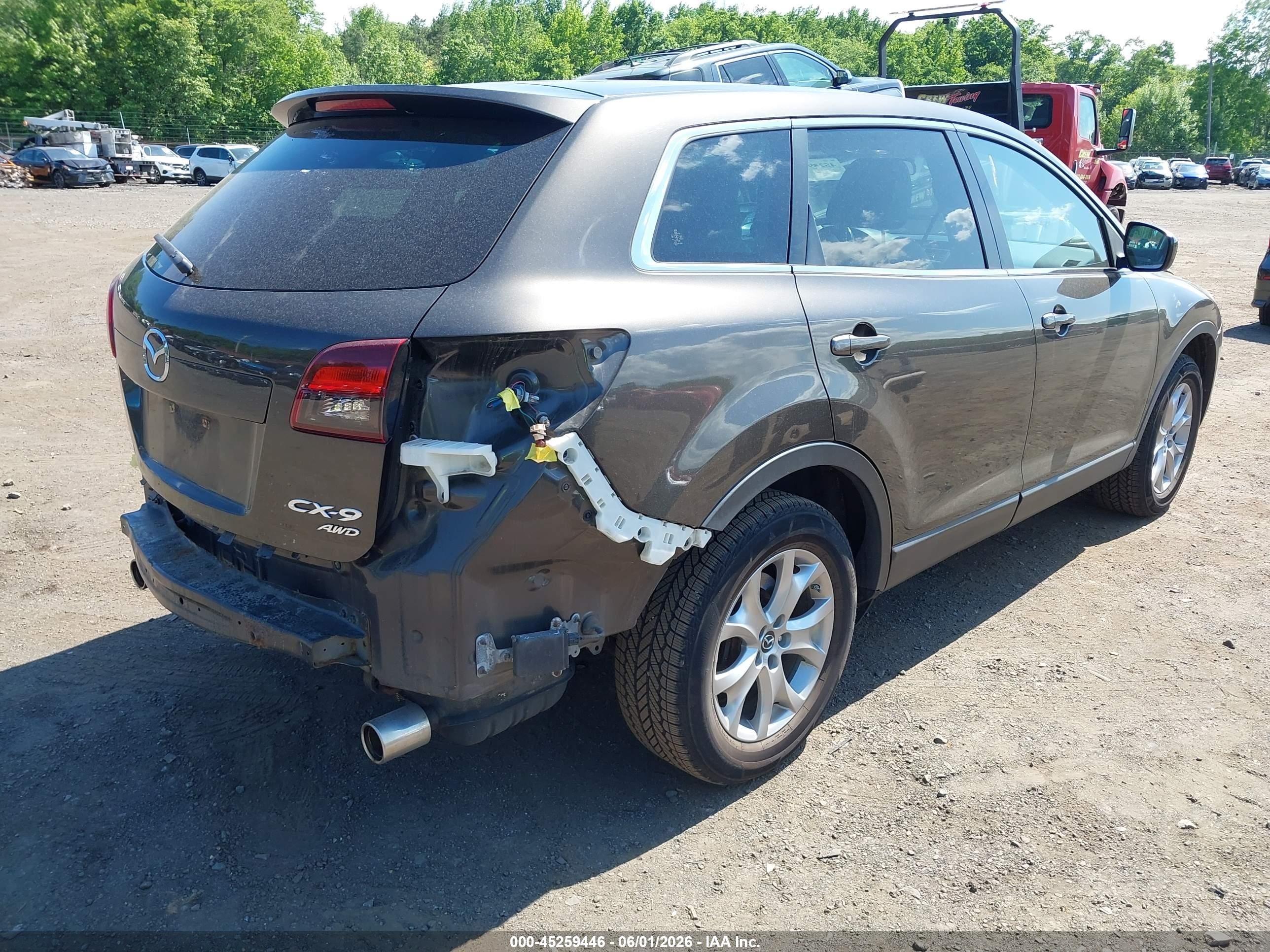 2015 Mazda Cx-9 Touring Gray vin: JM3TB3CV0F0465006
