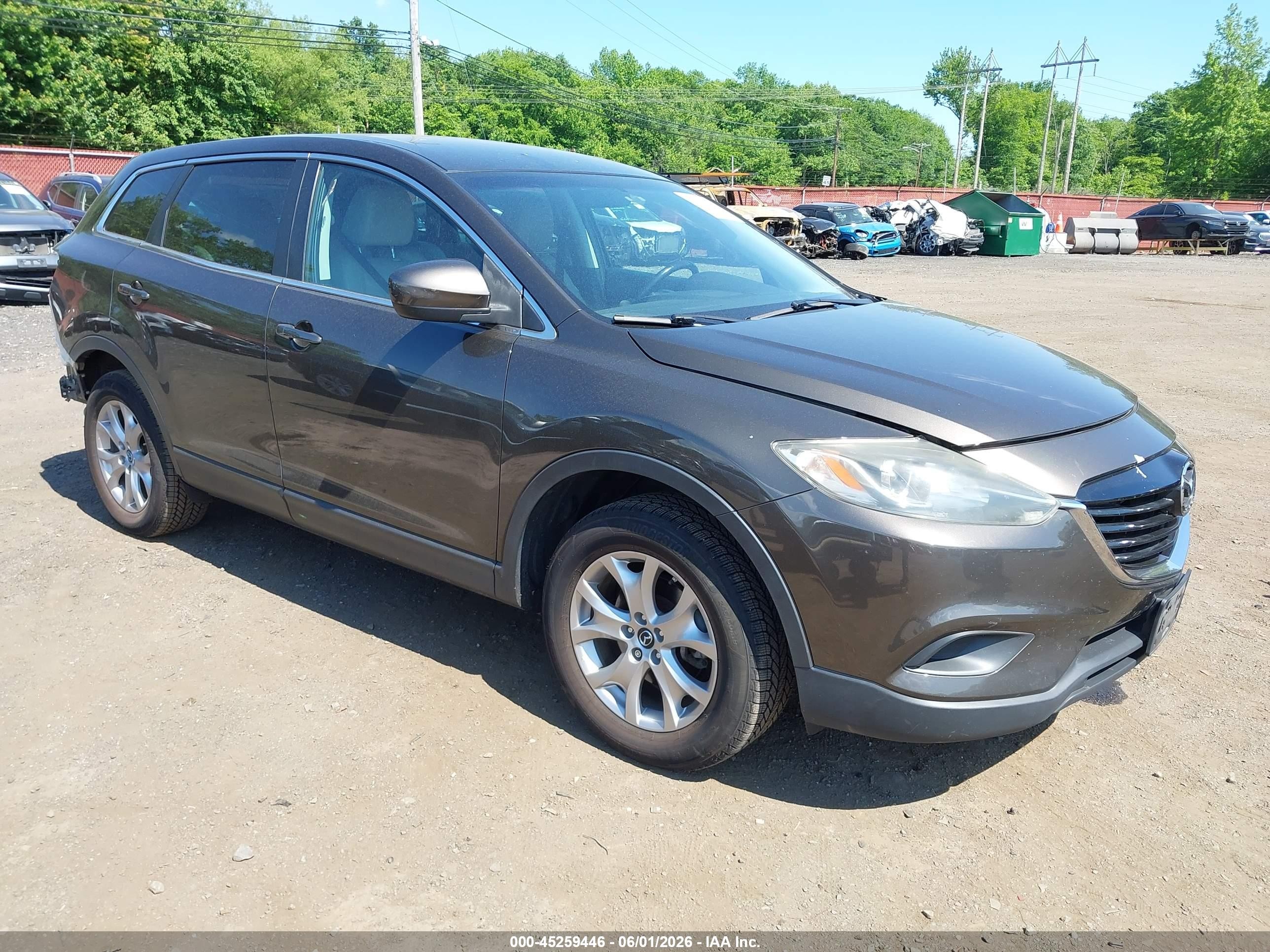2015 Mazda Cx-9 Touring Gray vin: JM3TB3CV0F0465006