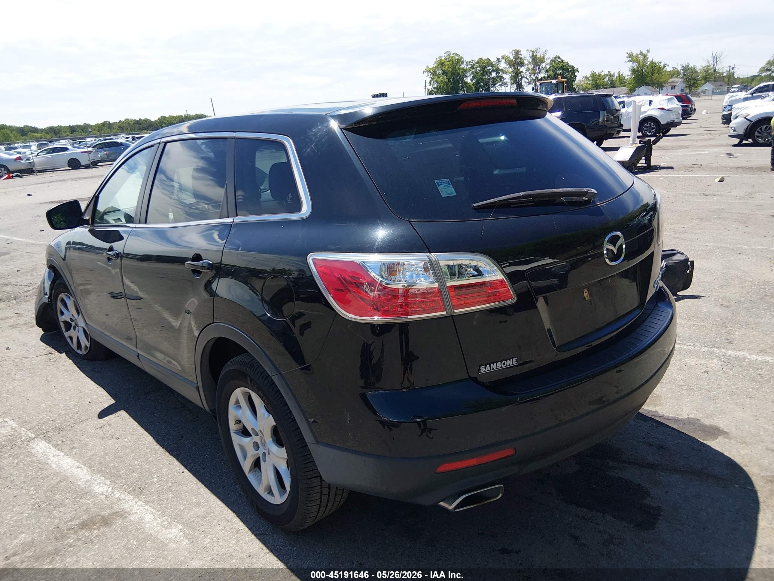2011 Mazda Cx-9 Touring Black vin: JM3TB3CV1B0302455