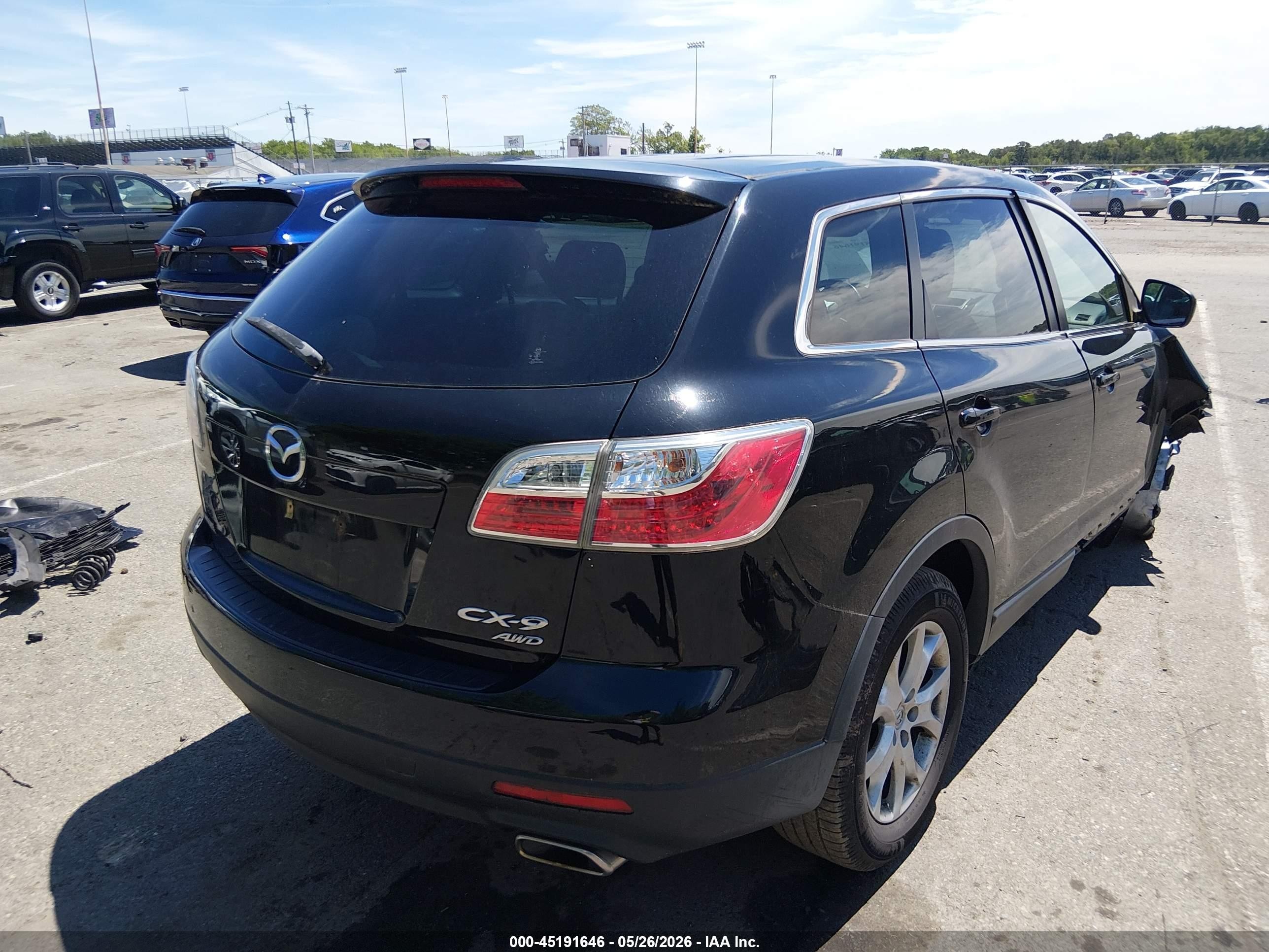 2011 Mazda Cx-9 Touring Black vin: JM3TB3CV1B0302455