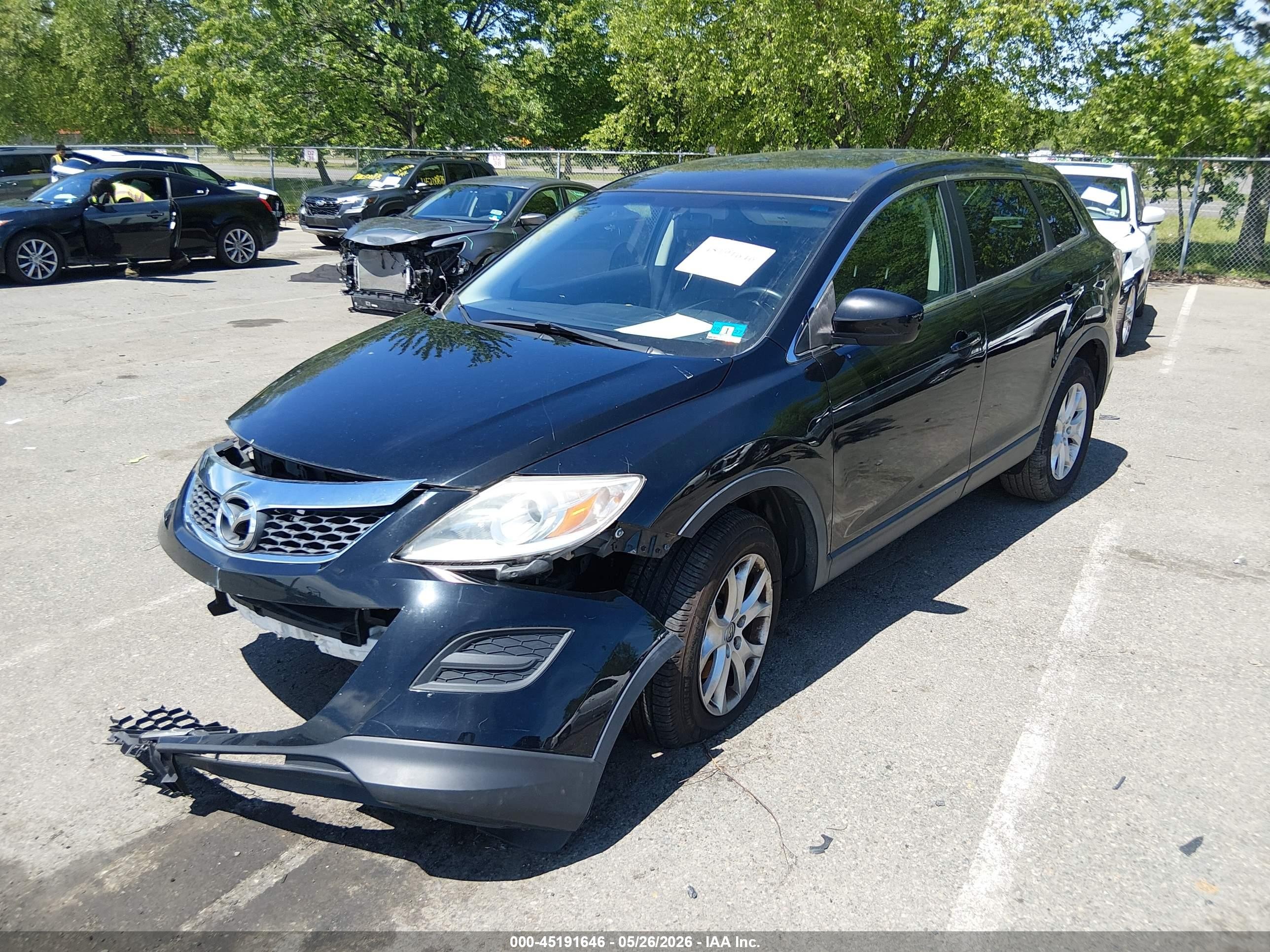 2011 Mazda Cx-9 Touring Black vin: JM3TB3CV1B0302455