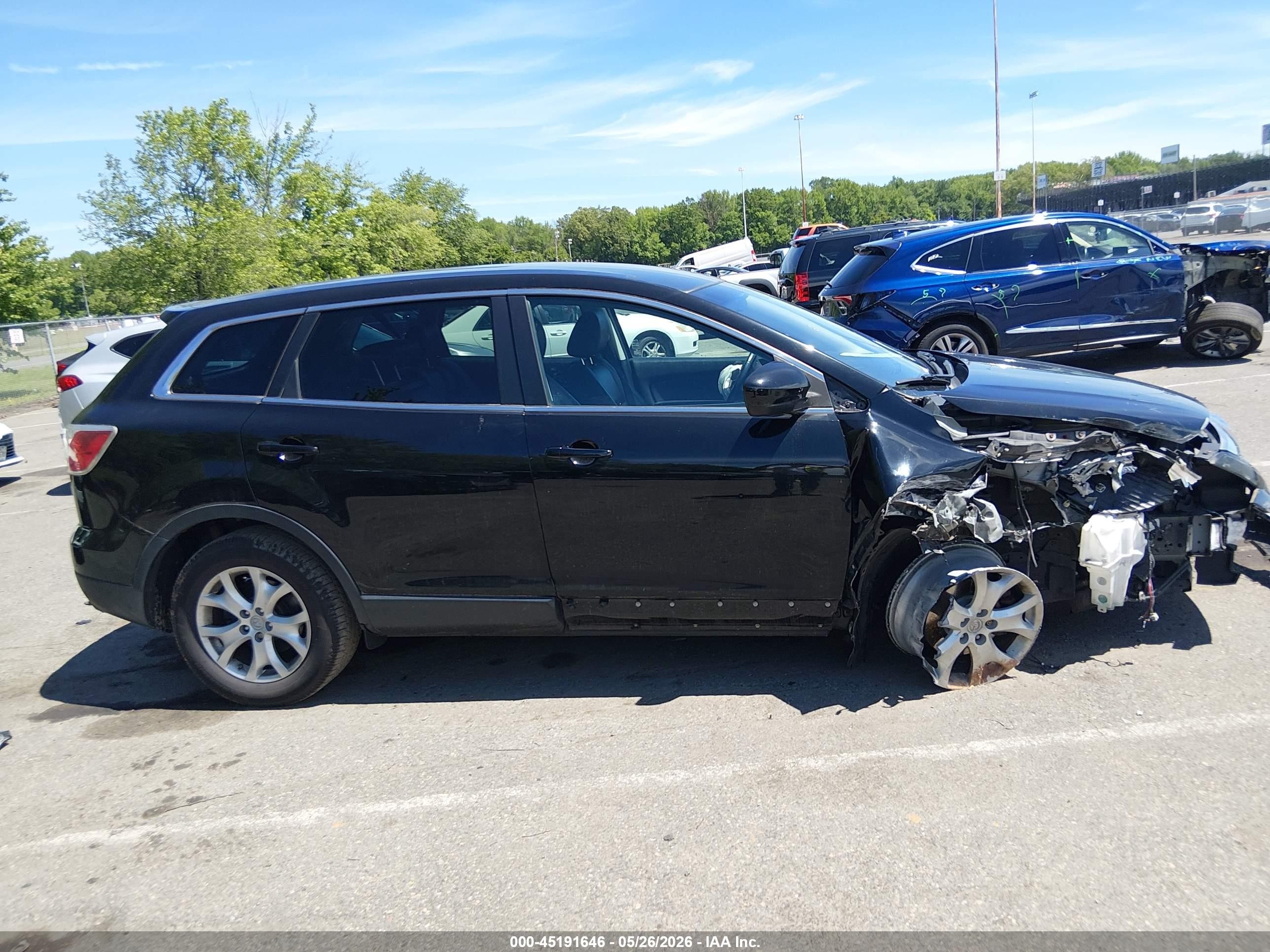 2011 Mazda Cx-9 Touring Black vin: JM3TB3CV1B0302455