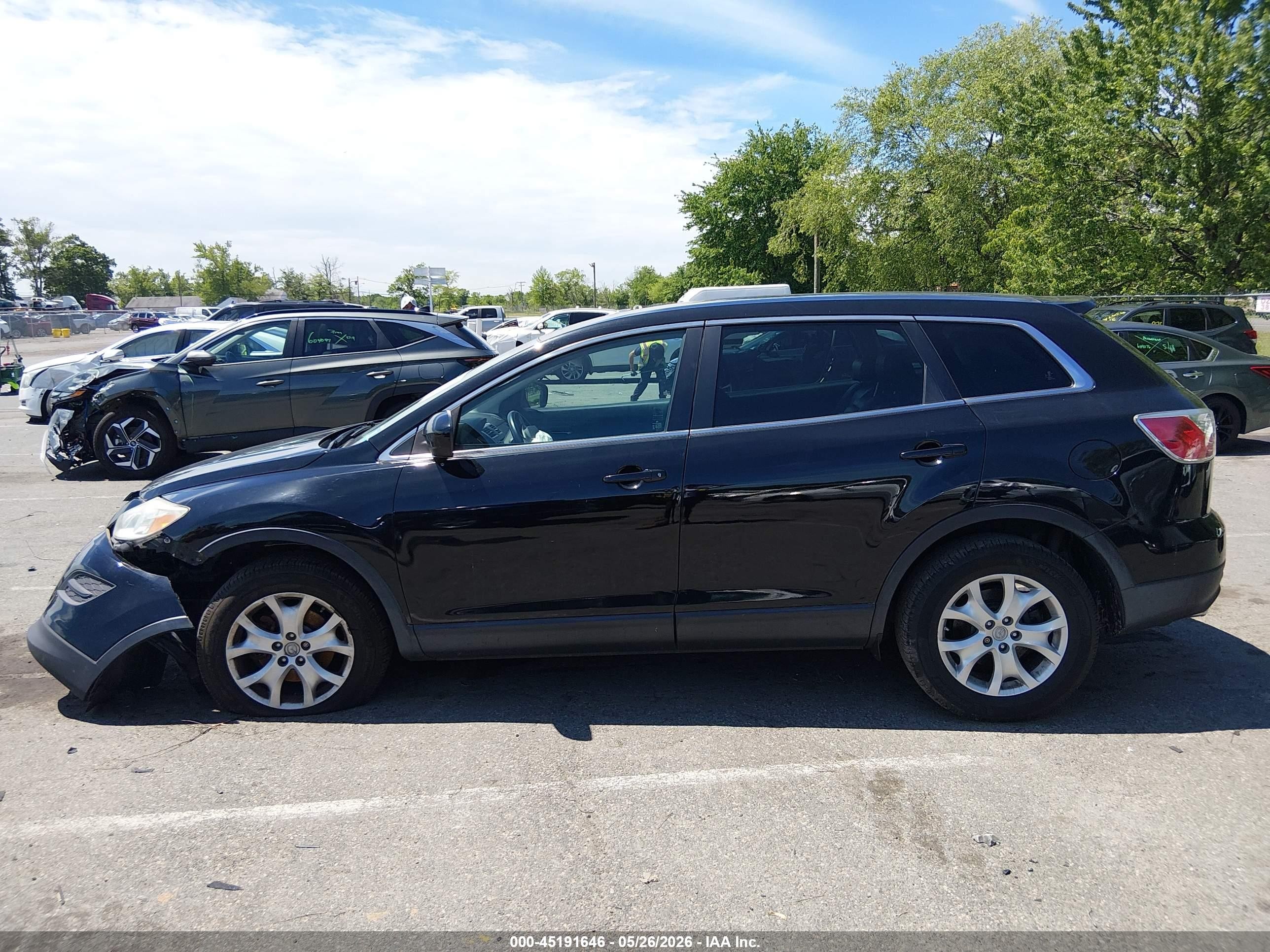 2011 Mazda Cx-9 Touring Black vin: JM3TB3CV1B0302455