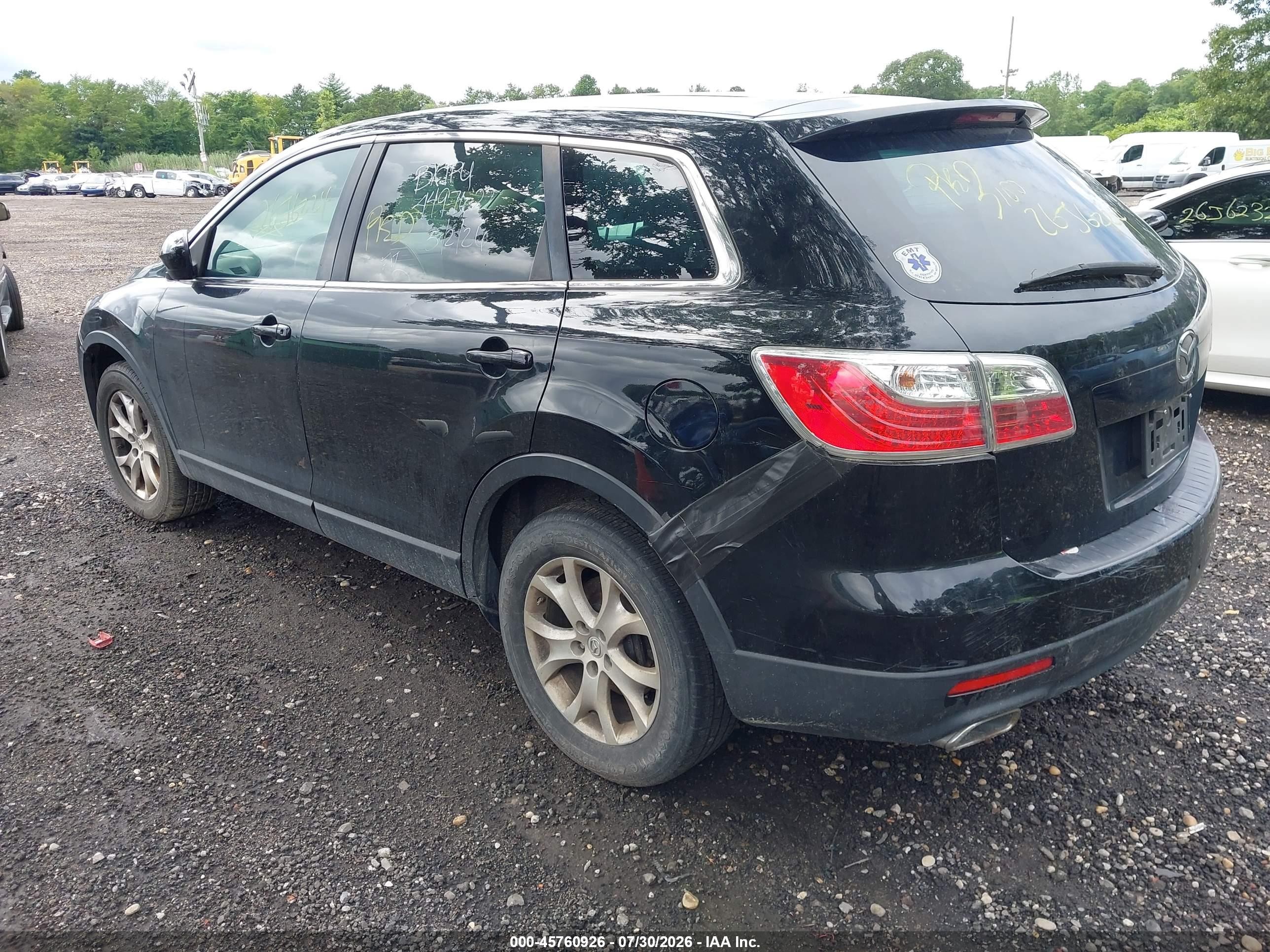 2011 Mazda Cx-9 Touring Black vin: JM3TB3CV1B0314525