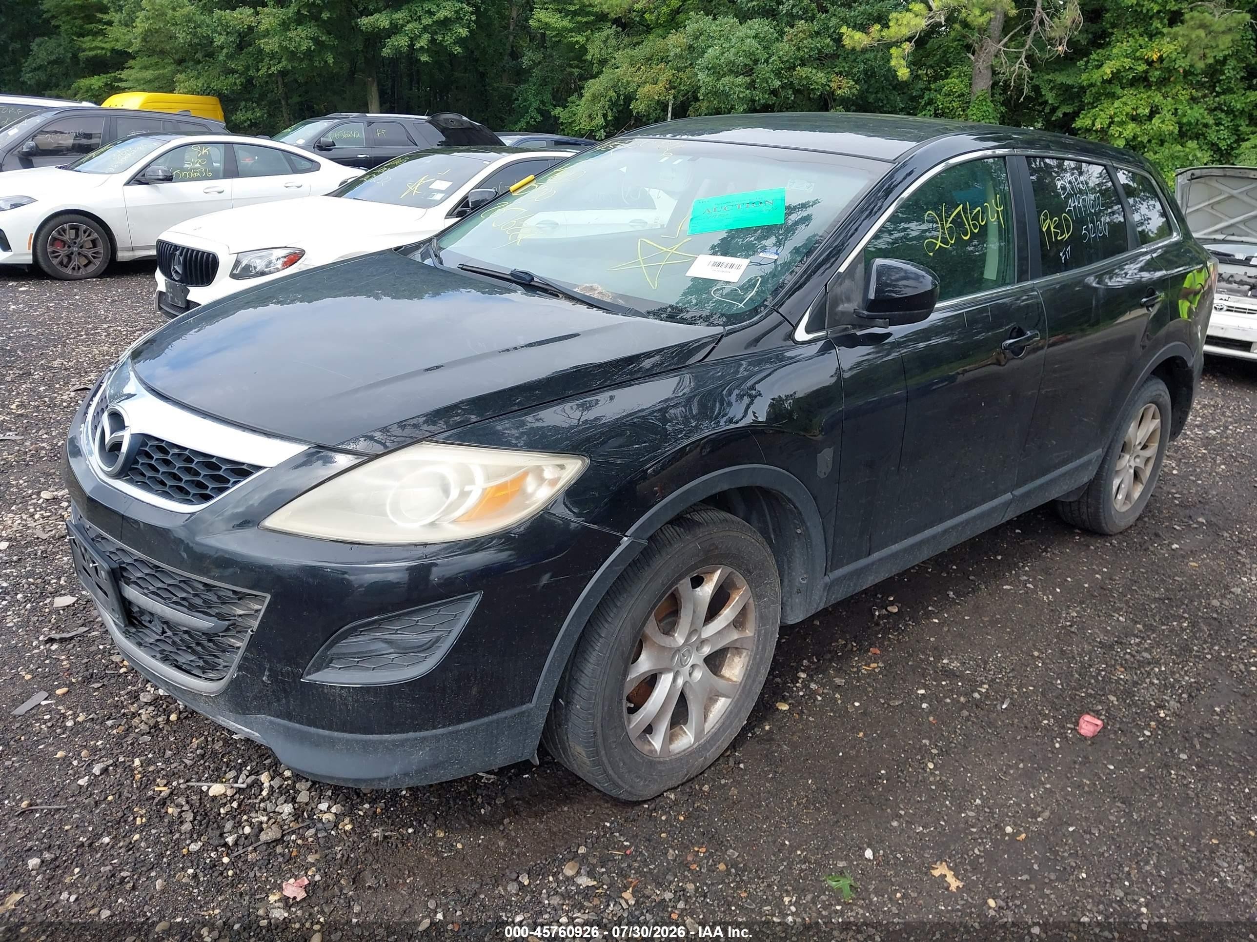 2011 Mazda Cx-9 Touring Black vin: JM3TB3CV1B0314525