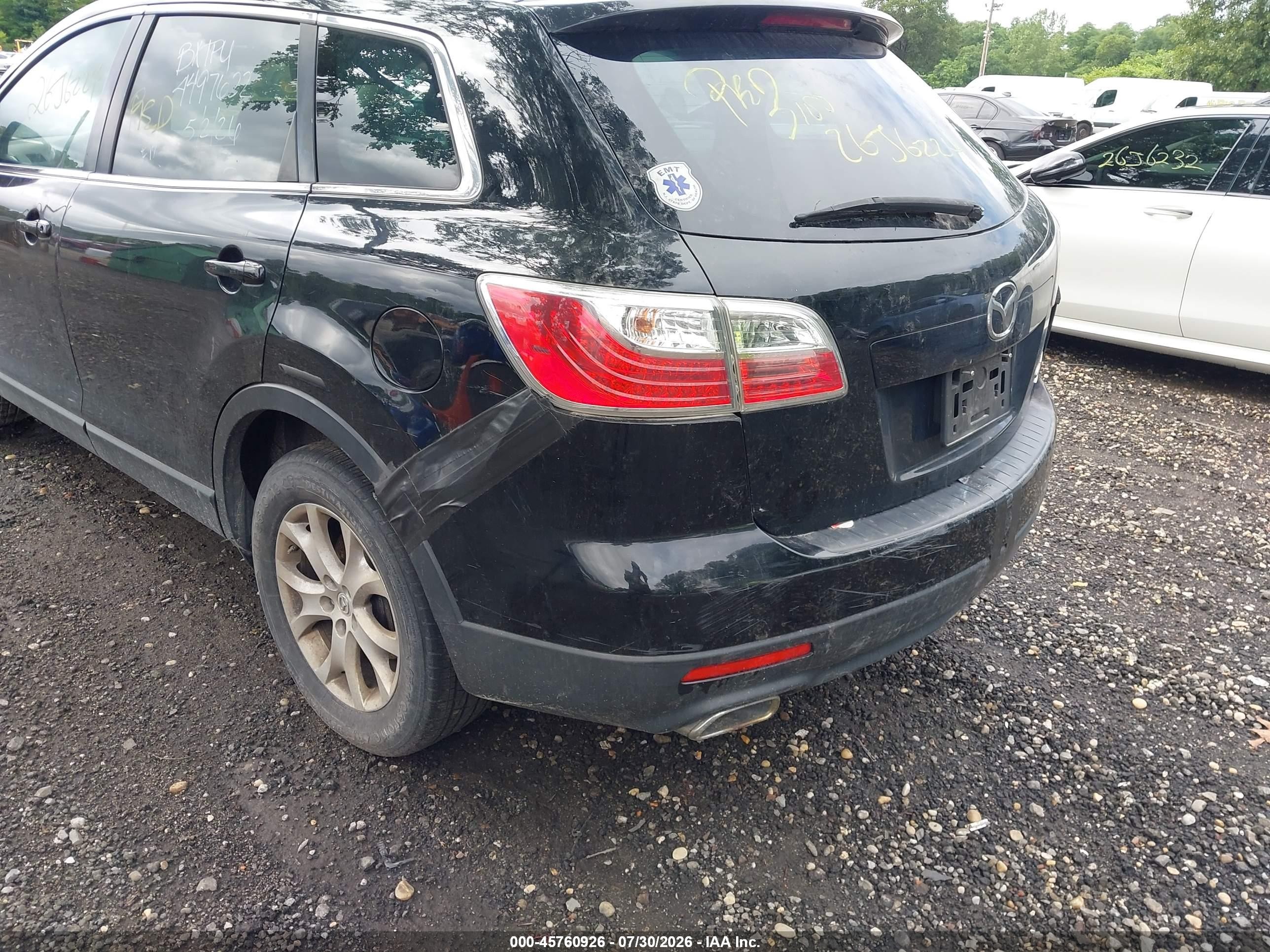 2011 Mazda Cx-9 Touring Black vin: JM3TB3CV1B0314525