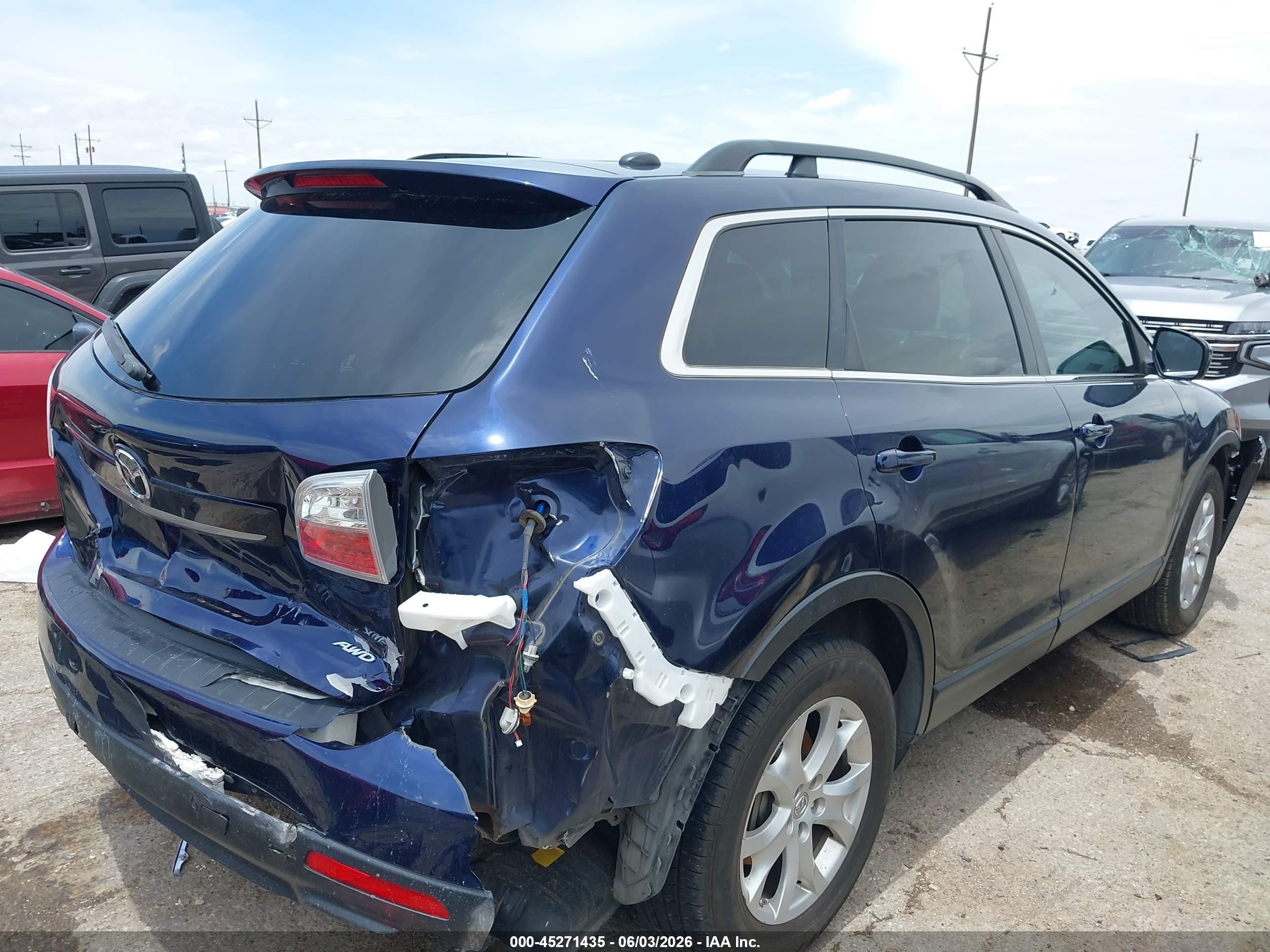 2012 Mazda Cx-9 Touring Navy vin: JM3TB3CV1C0346733
