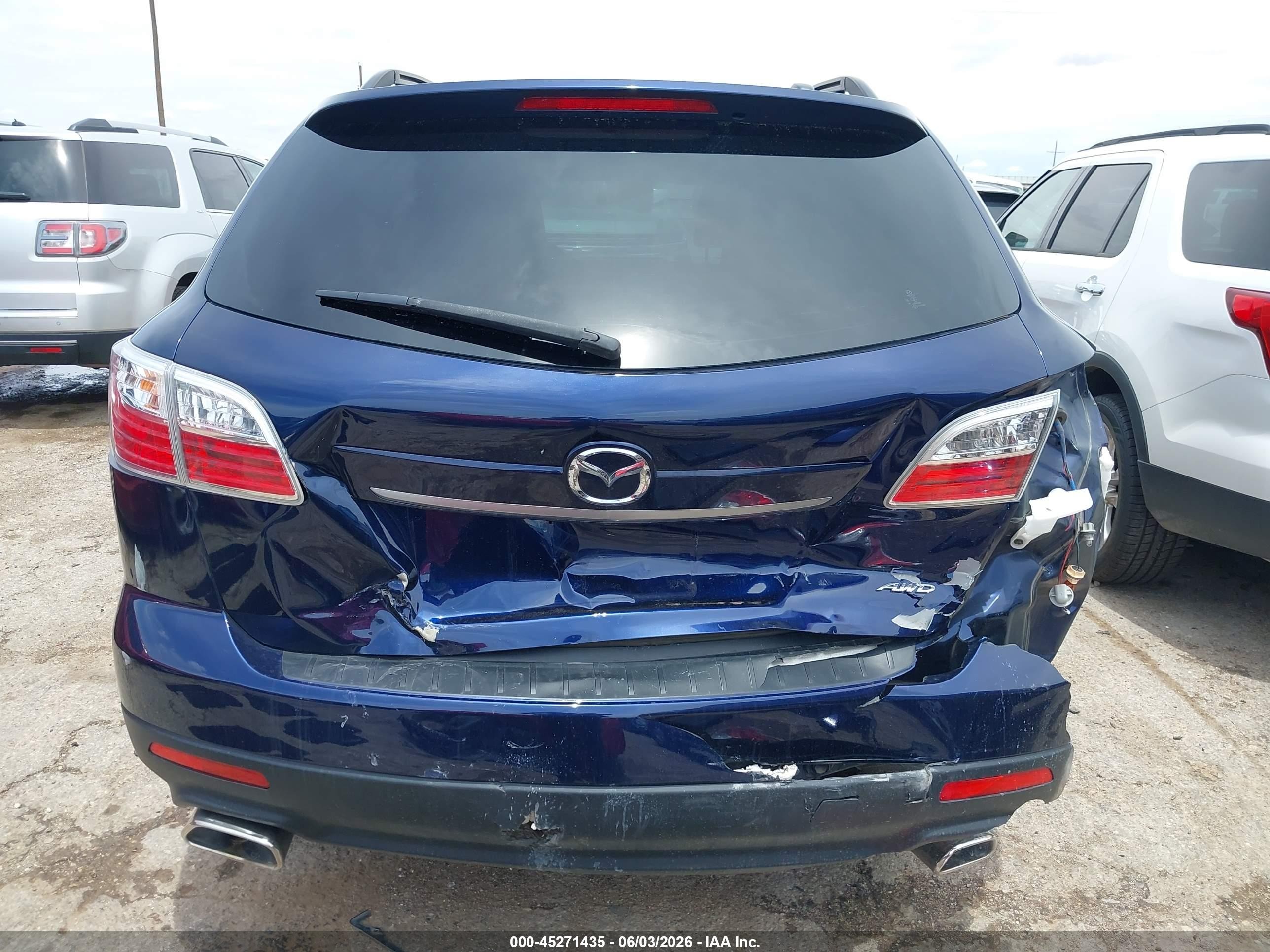 2012 Mazda Cx-9 Touring Navy vin: JM3TB3CV1C0346733