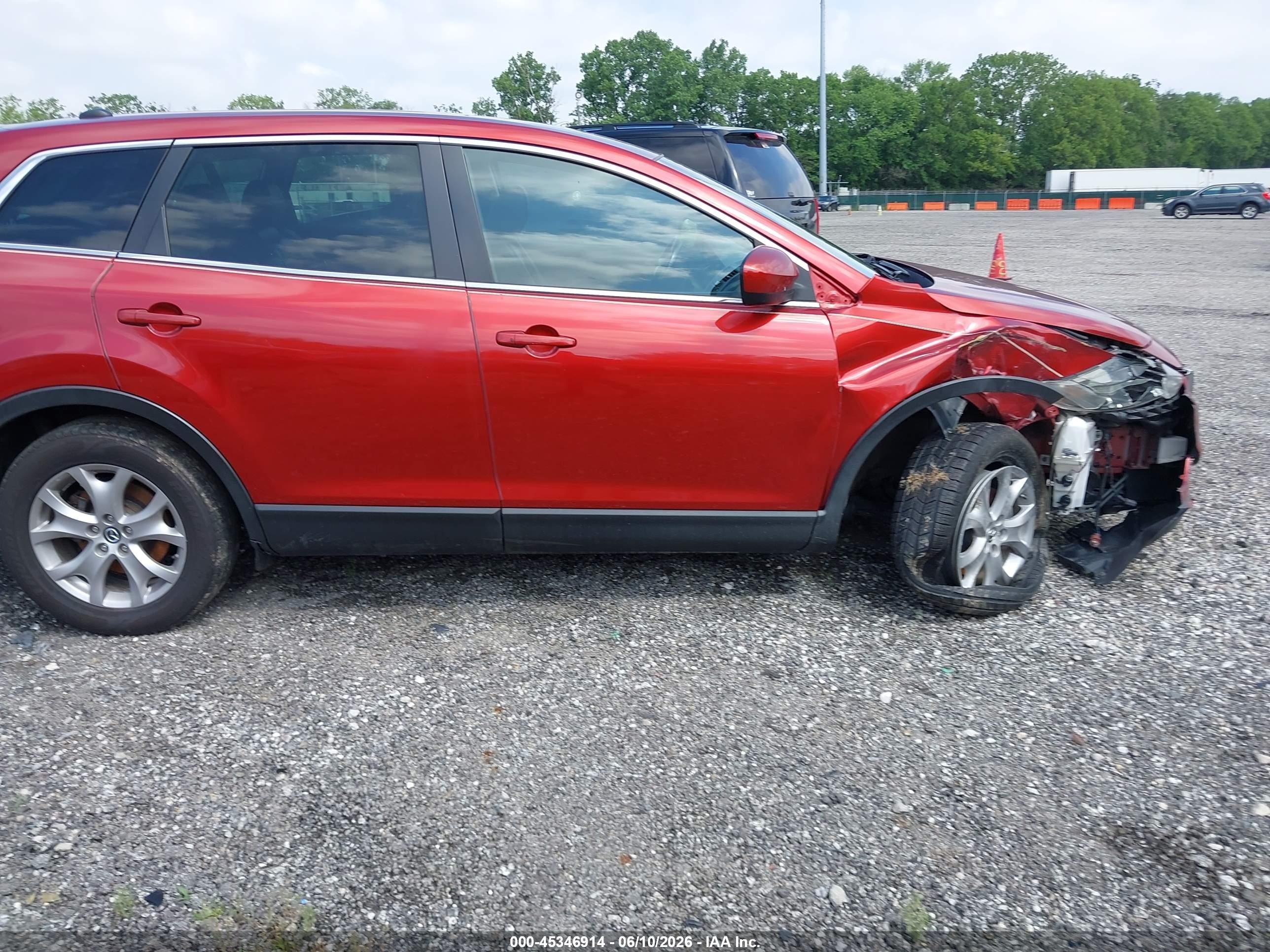 2014 Mazda Cx-9 Touring Red vin: JM3TB3CV1E0445670