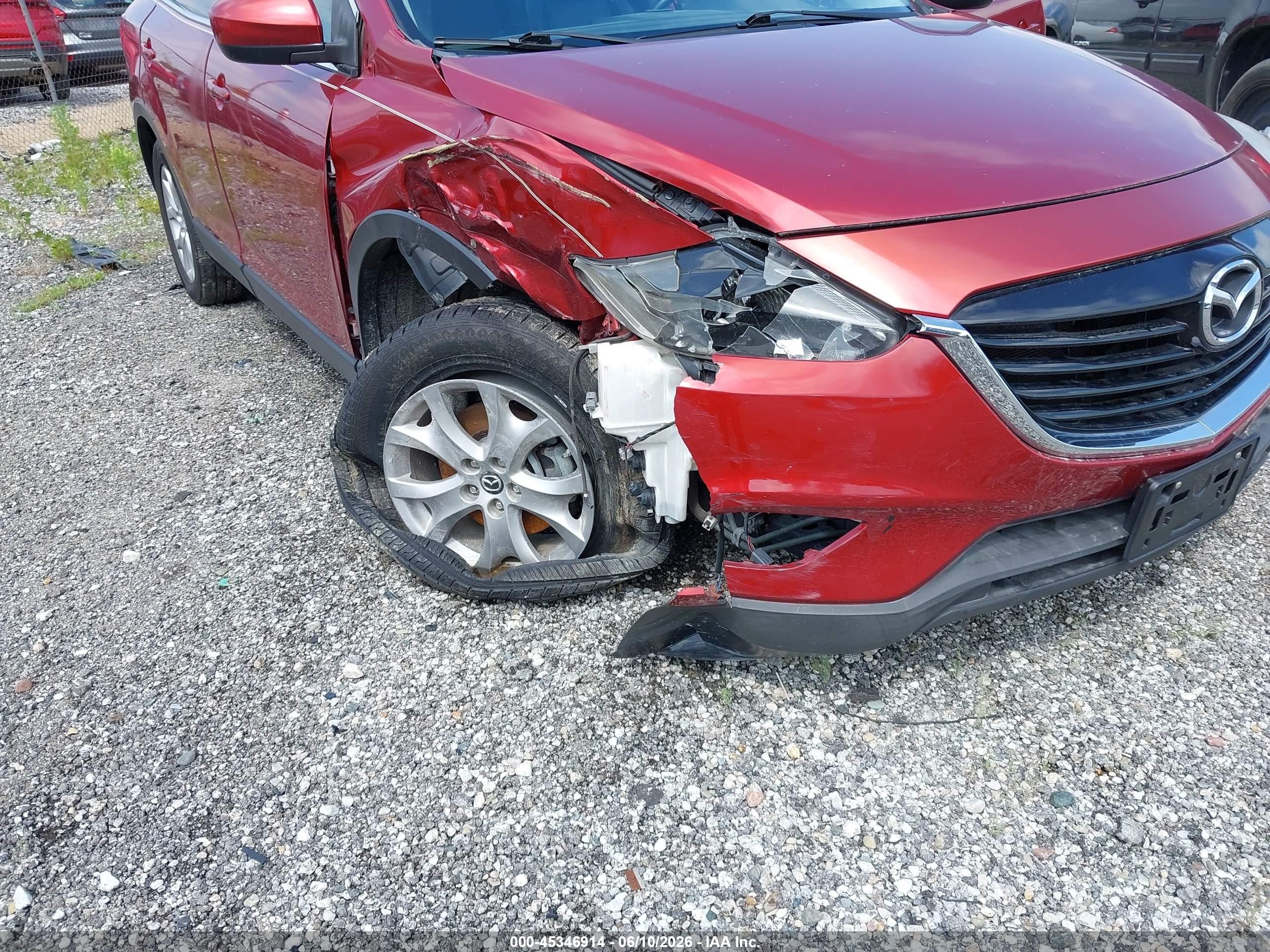 2014 Mazda Cx-9 Touring Red vin: JM3TB3CV1E0445670
