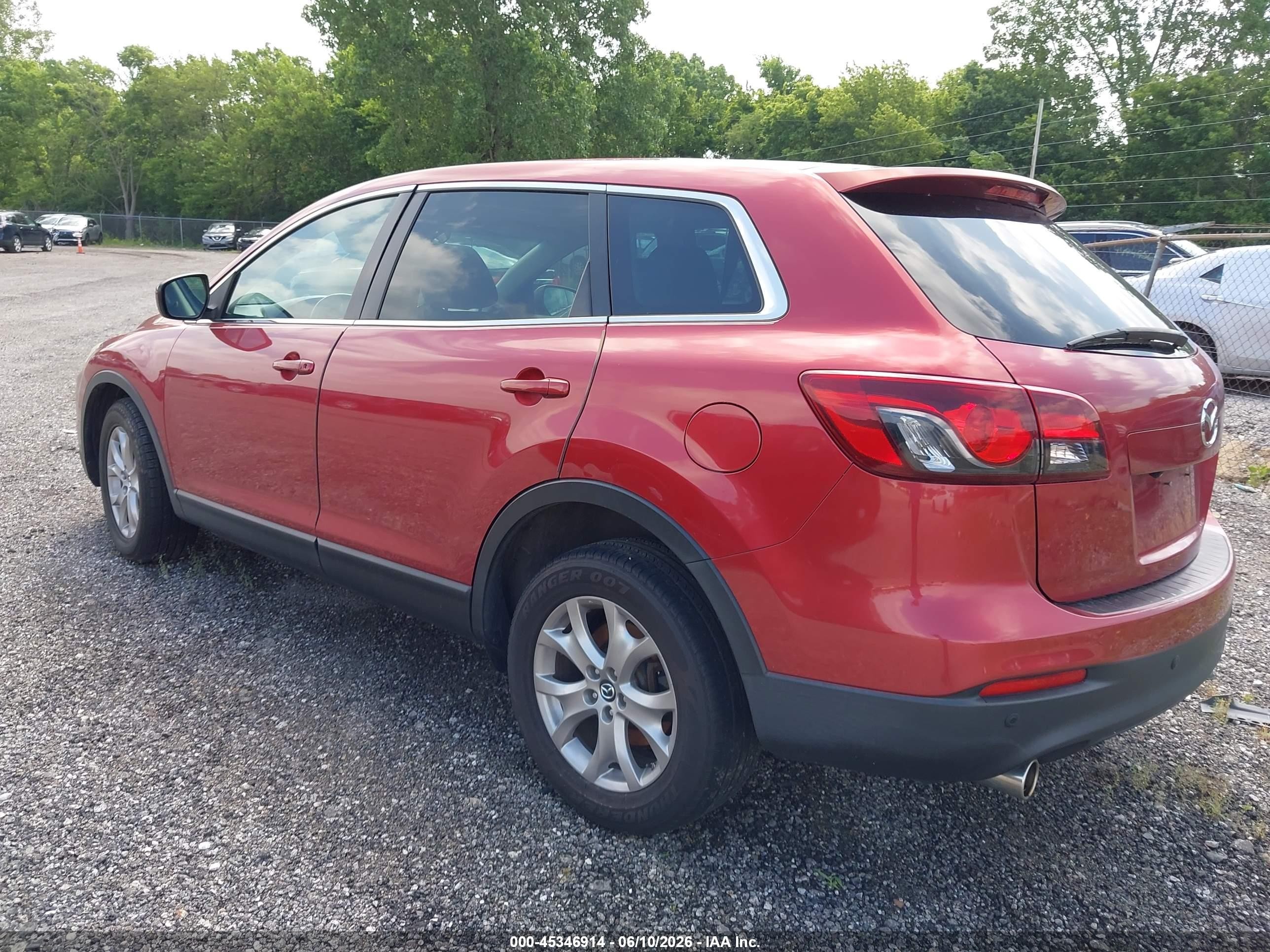 2014 Mazda Cx-9 Touring Red vin: JM3TB3CV1E0445670
