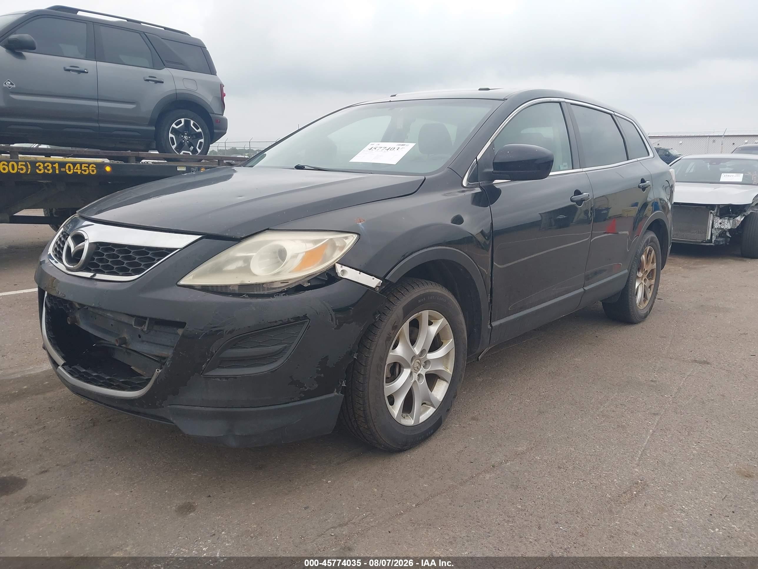 2012 Mazda Cx-9 Touring Black vin: JM3TB3CV2C0335773