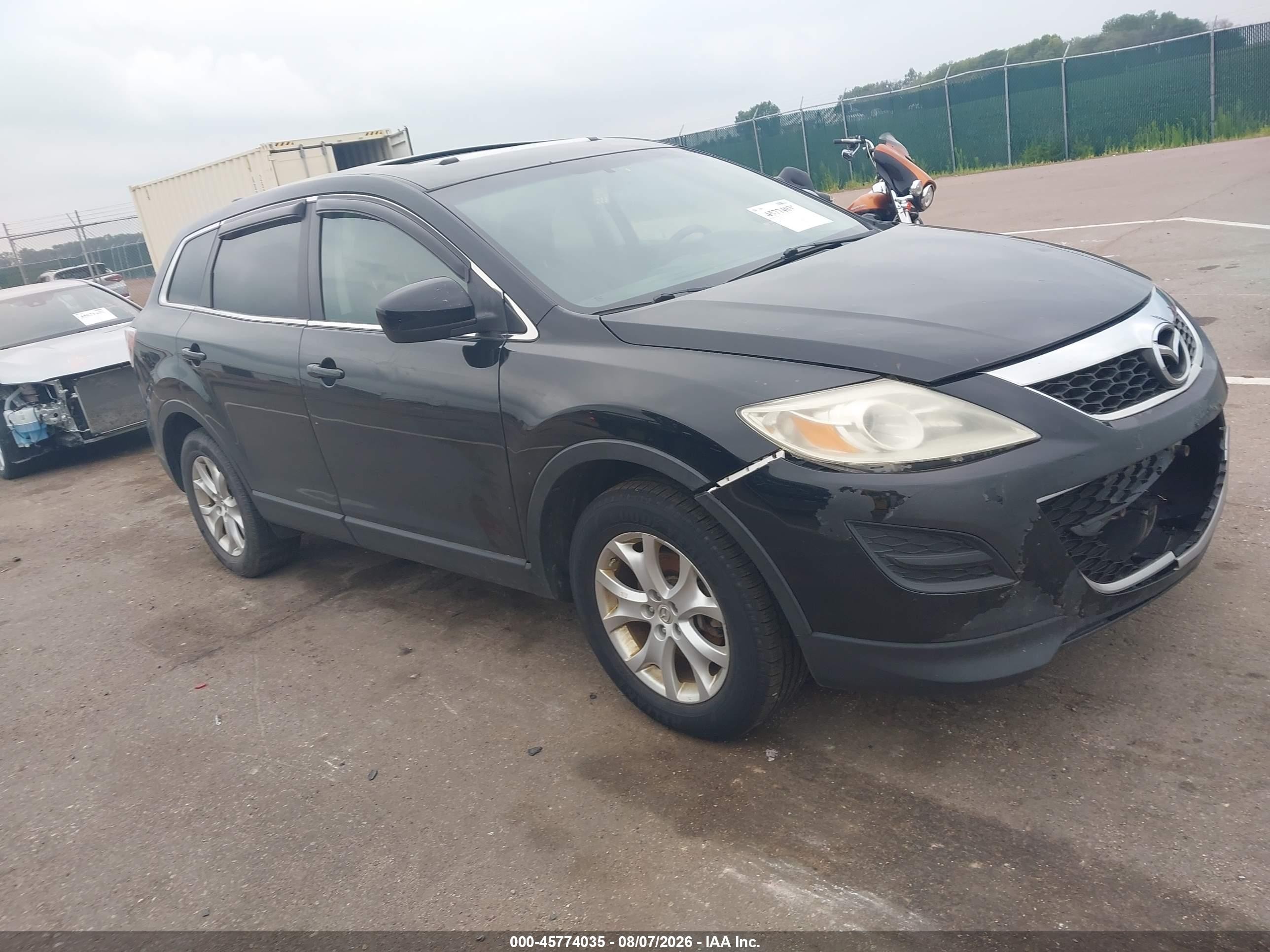 2012 Mazda Cx-9 Touring Black vin: JM3TB3CV2C0335773