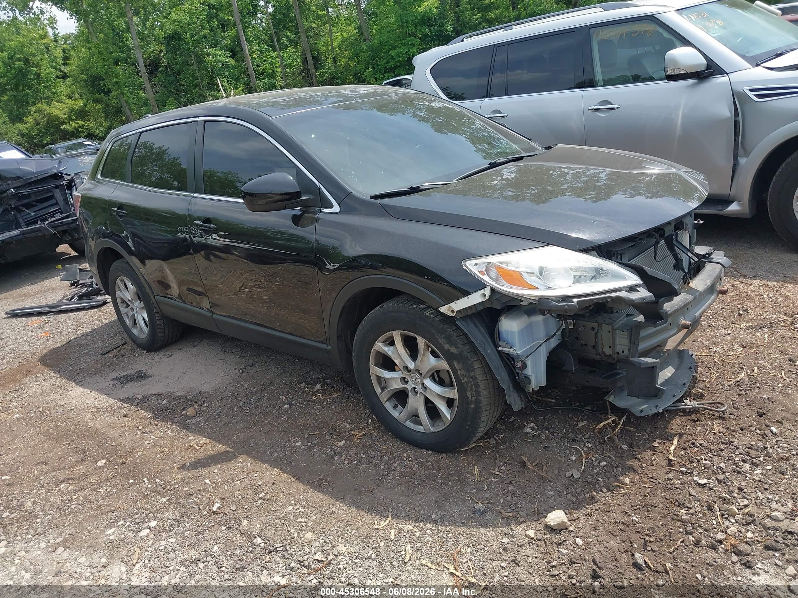 2012 Mazda Cx-9 Touring Black vin: JM3TB3CV2C0356297