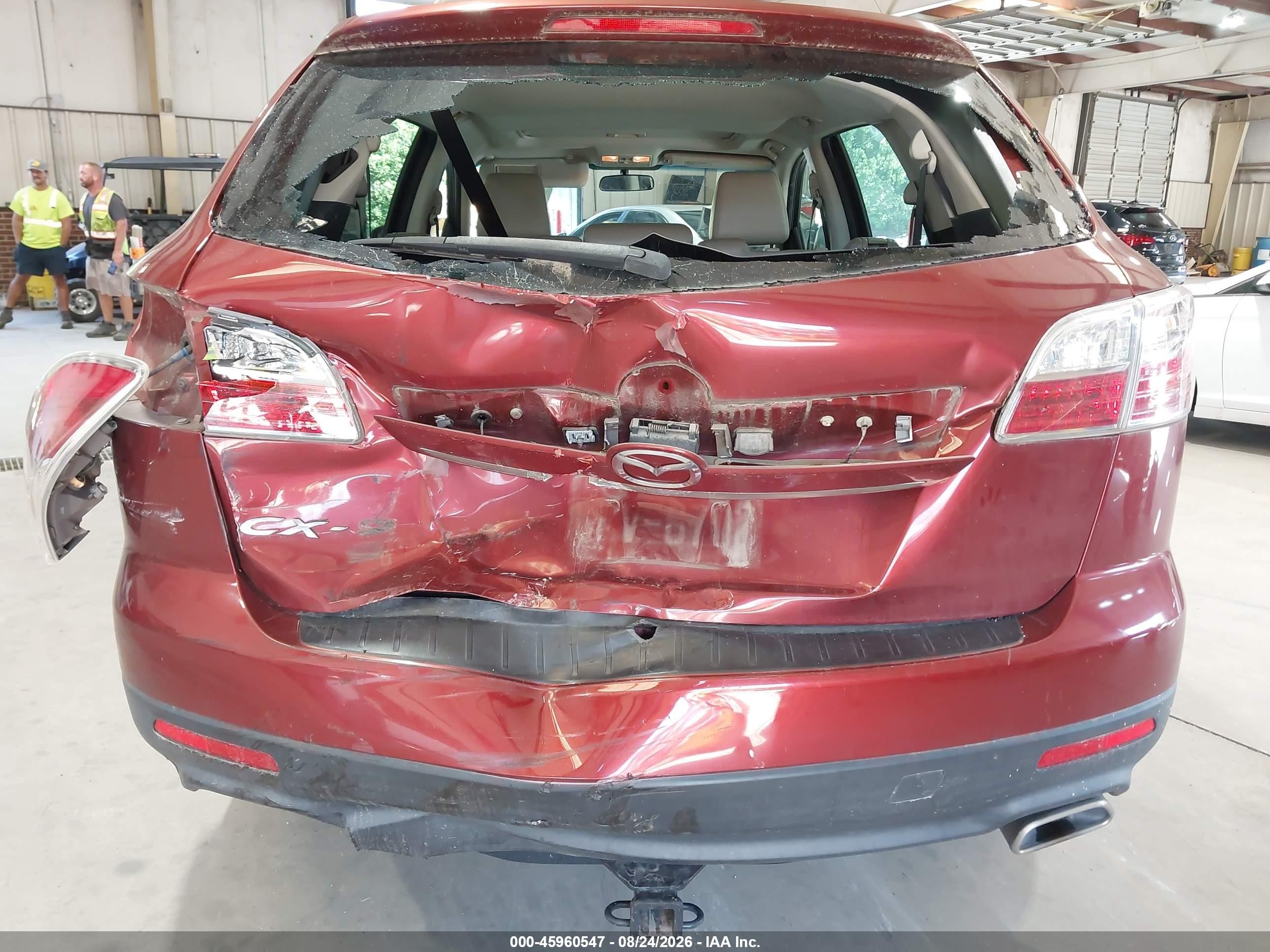 2012 Mazda Cx-9 Touring Burgundy vin: JM3TB3CV2C0356607