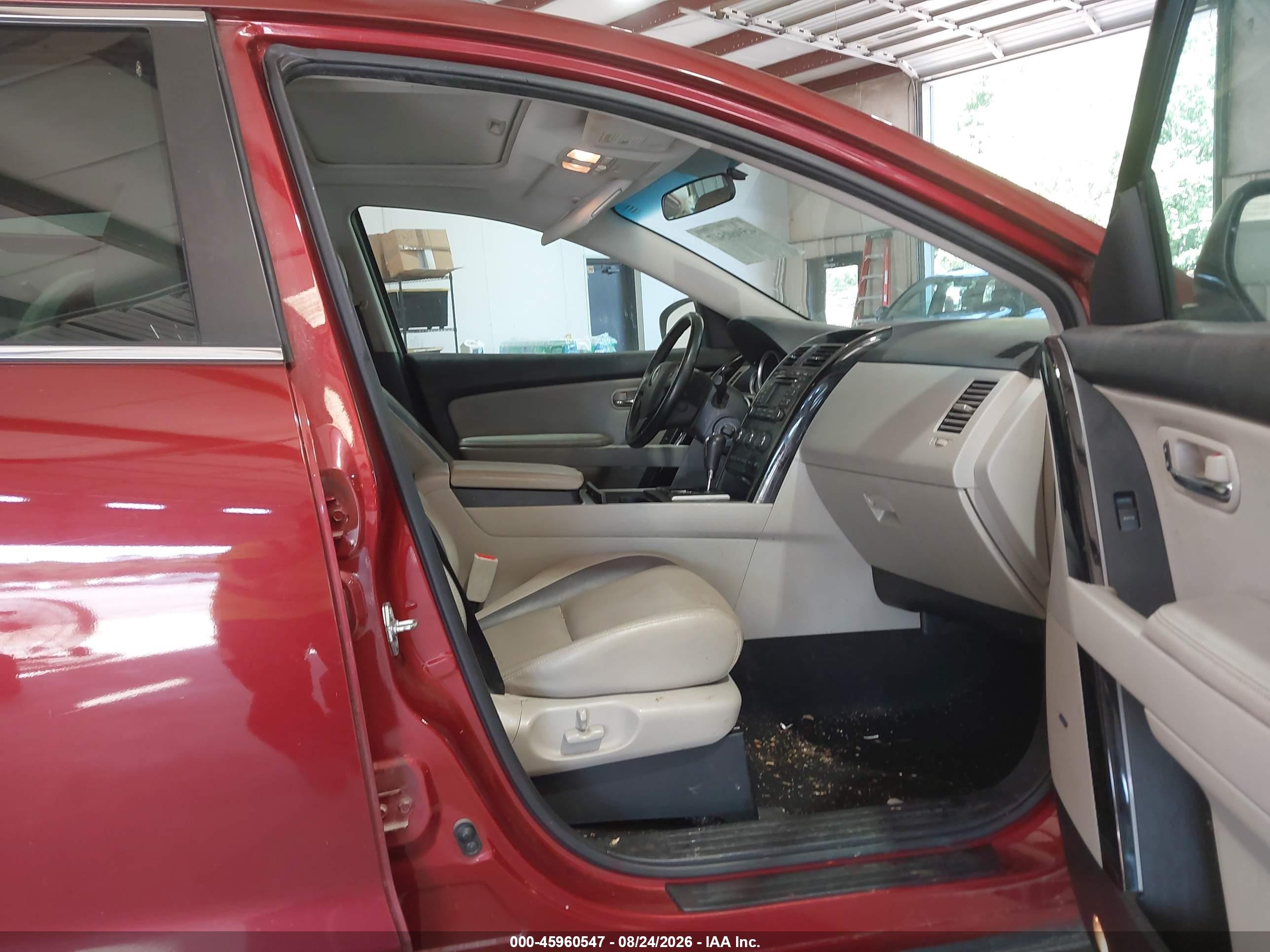 2012 Mazda Cx-9 Touring Burgundy vin: JM3TB3CV2C0356607