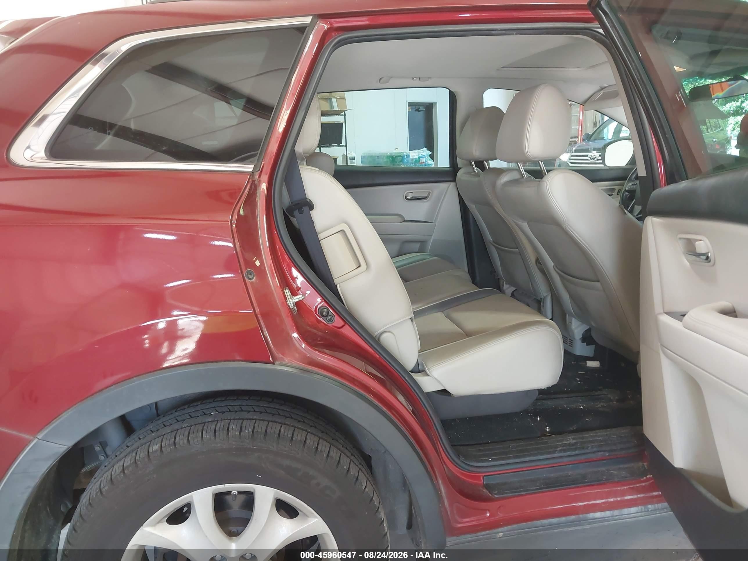 2012 Mazda Cx-9 Touring Burgundy vin: JM3TB3CV2C0356607