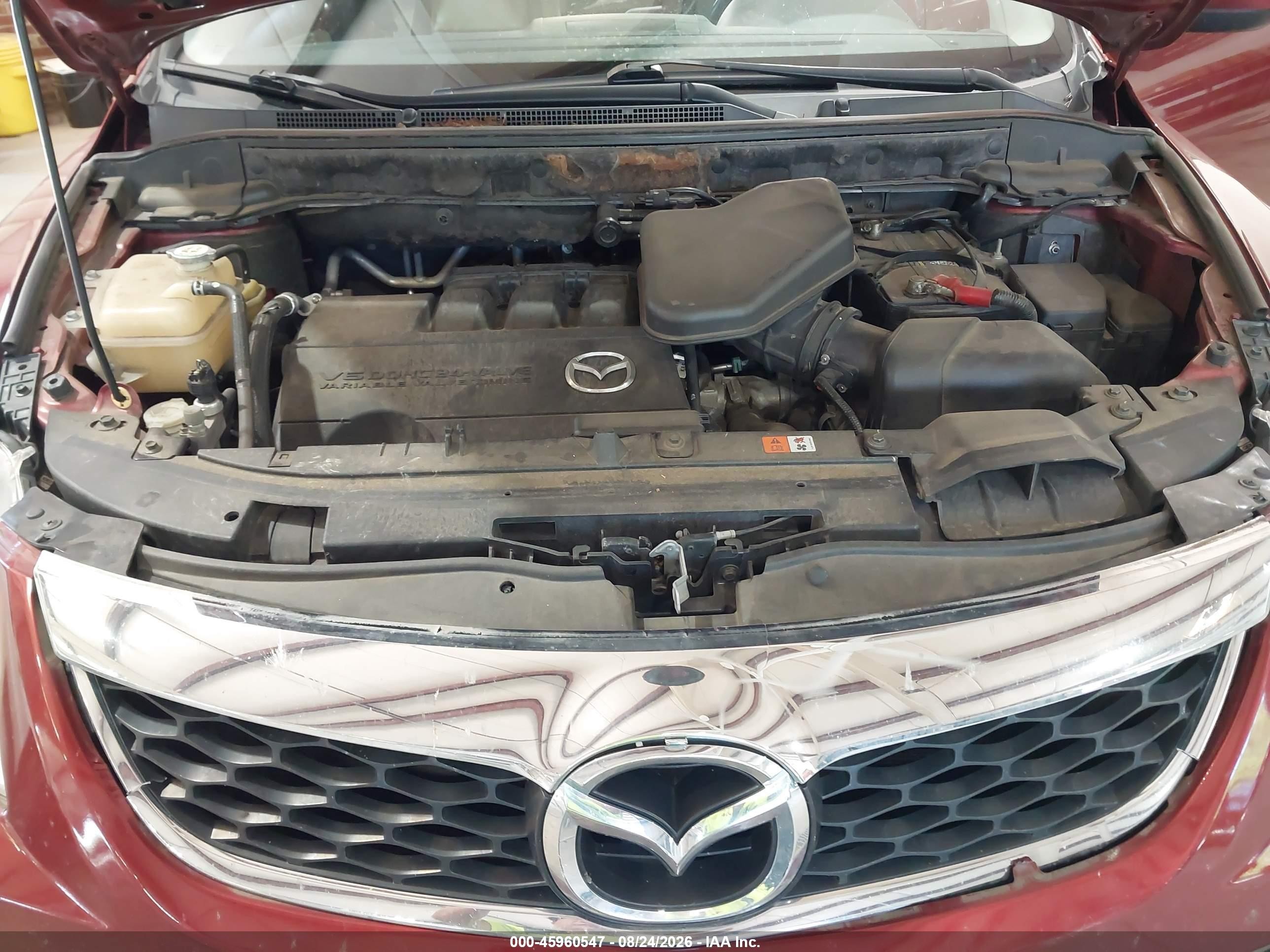 2012 Mazda Cx-9 Touring Burgundy vin: JM3TB3CV2C0356607