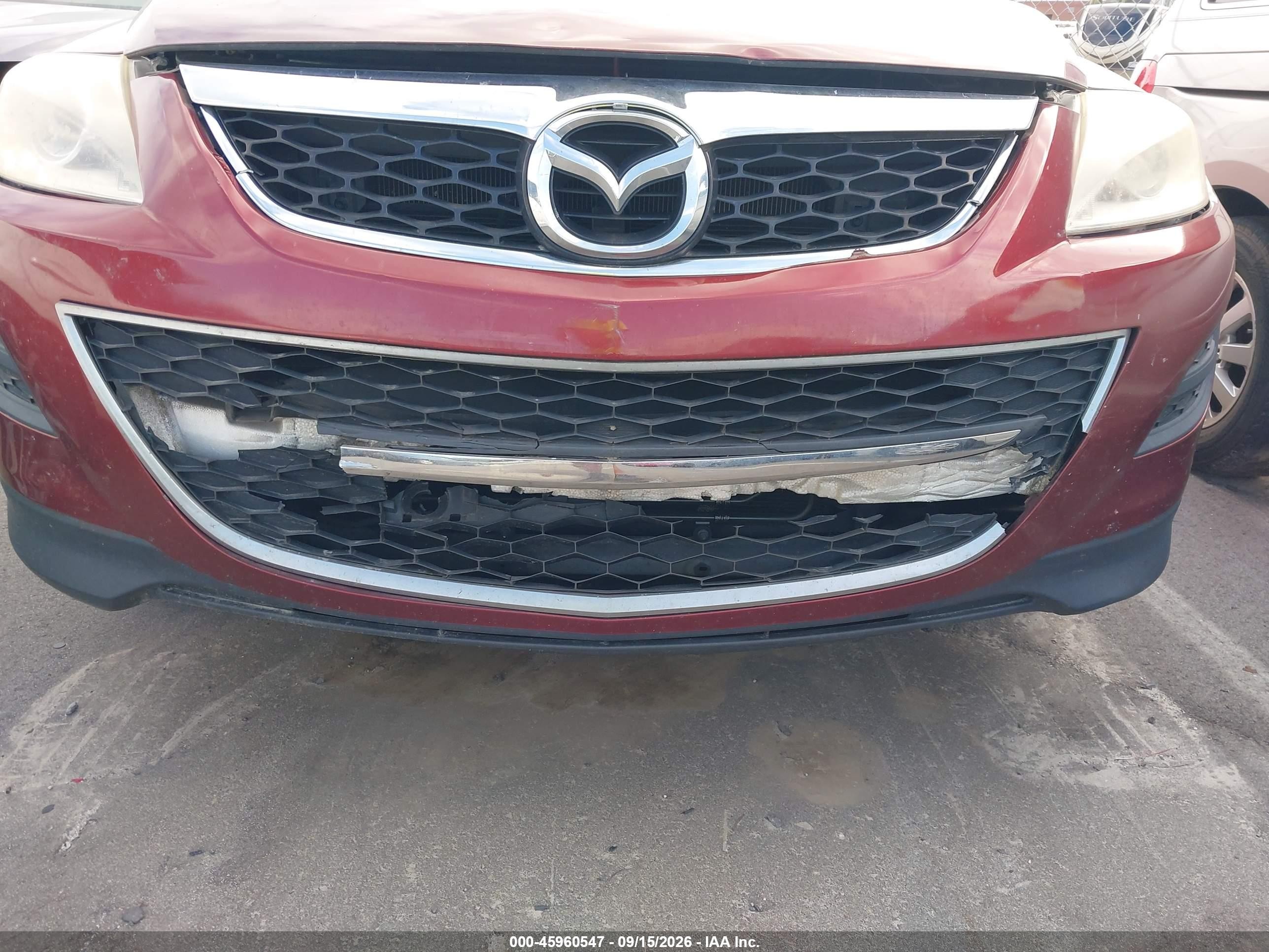 2012 Mazda Cx-9 Touring Burgundy vin: JM3TB3CV2C0356607