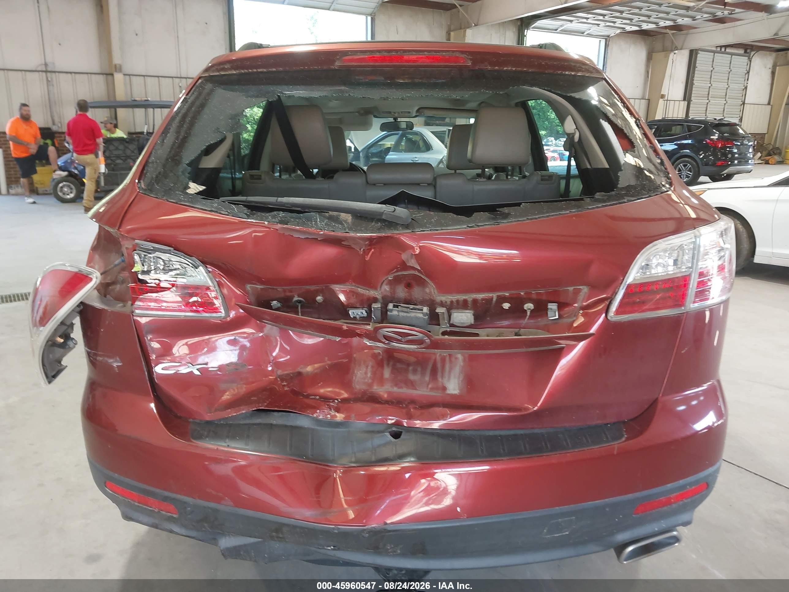 2012 Mazda Cx-9 Touring Burgundy vin: JM3TB3CV2C0356607
