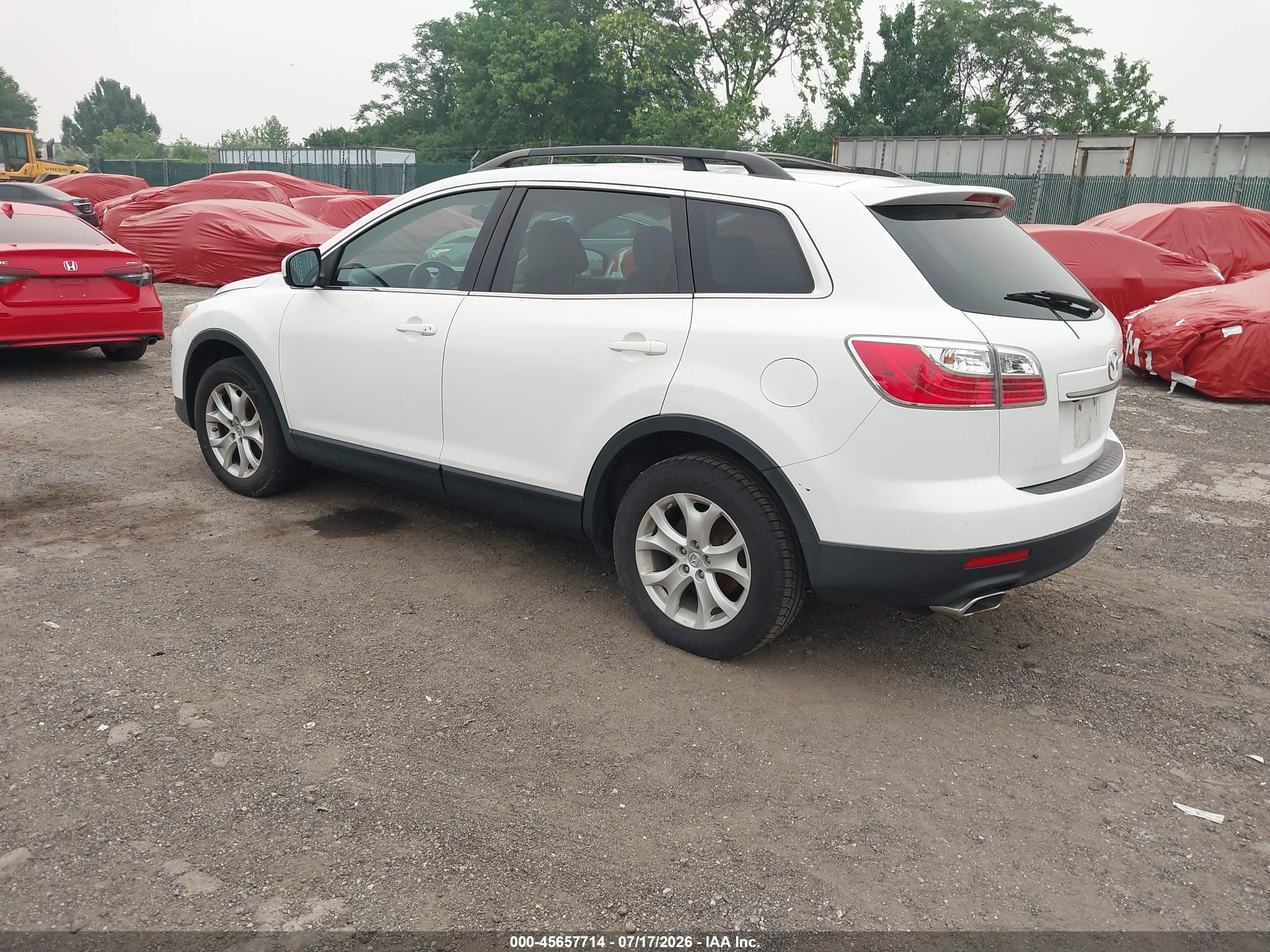 2012 Mazda Cx-9 Touring White vin: JM3TB3CV2C0366490