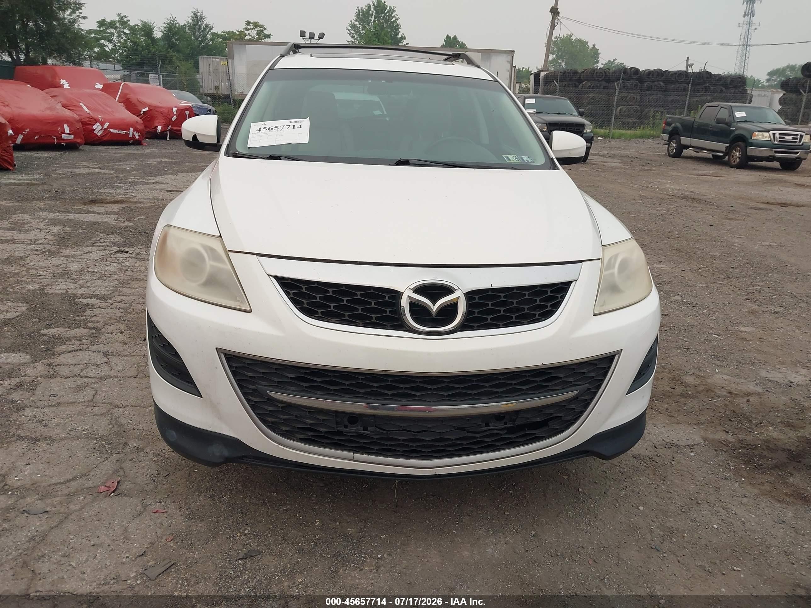 2012 Mazda Cx-9 Touring White vin: JM3TB3CV2C0366490