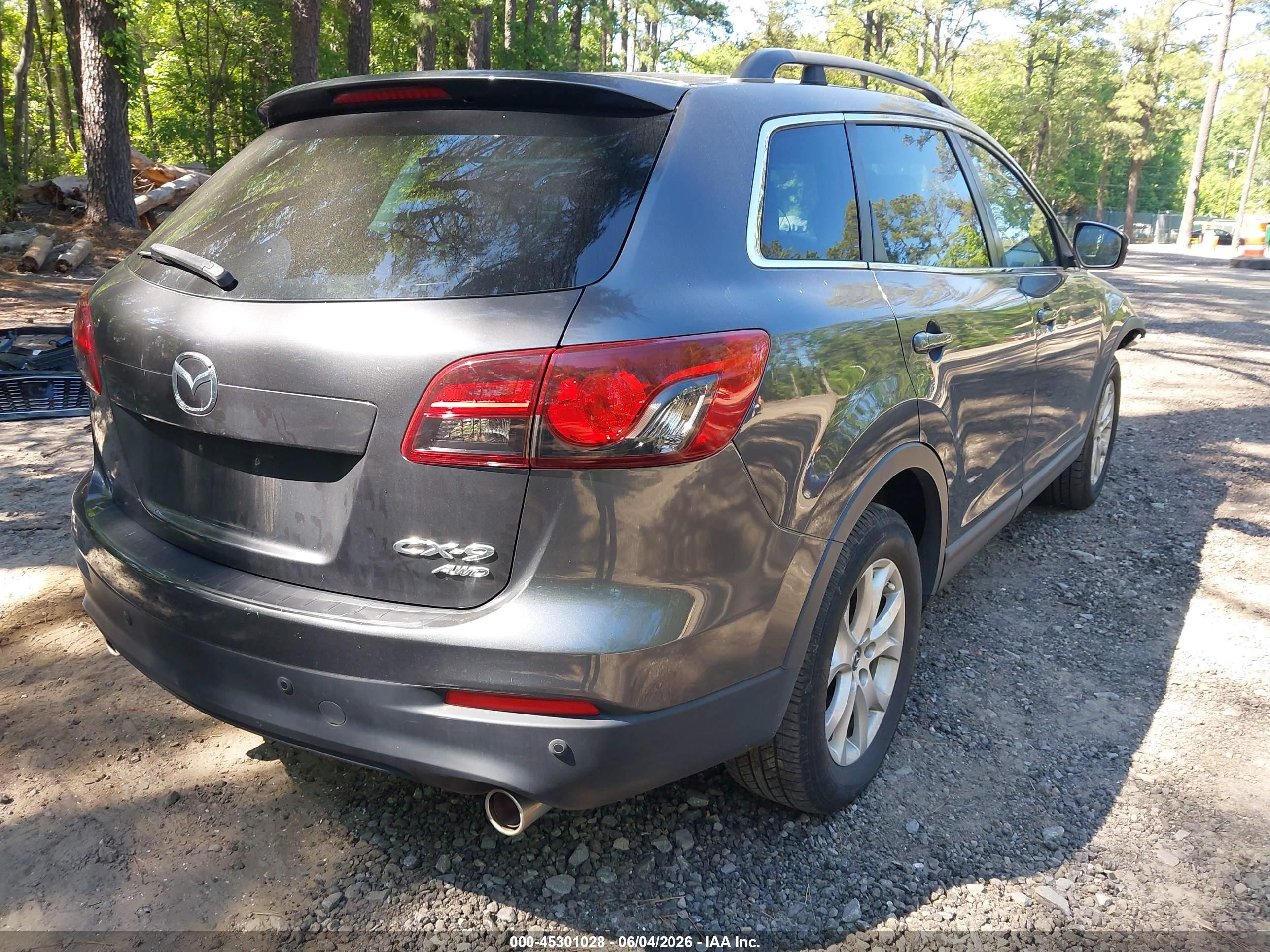 2013 Mazda Cx-9 Touring Gray vin: JM3TB3CV2D0408108