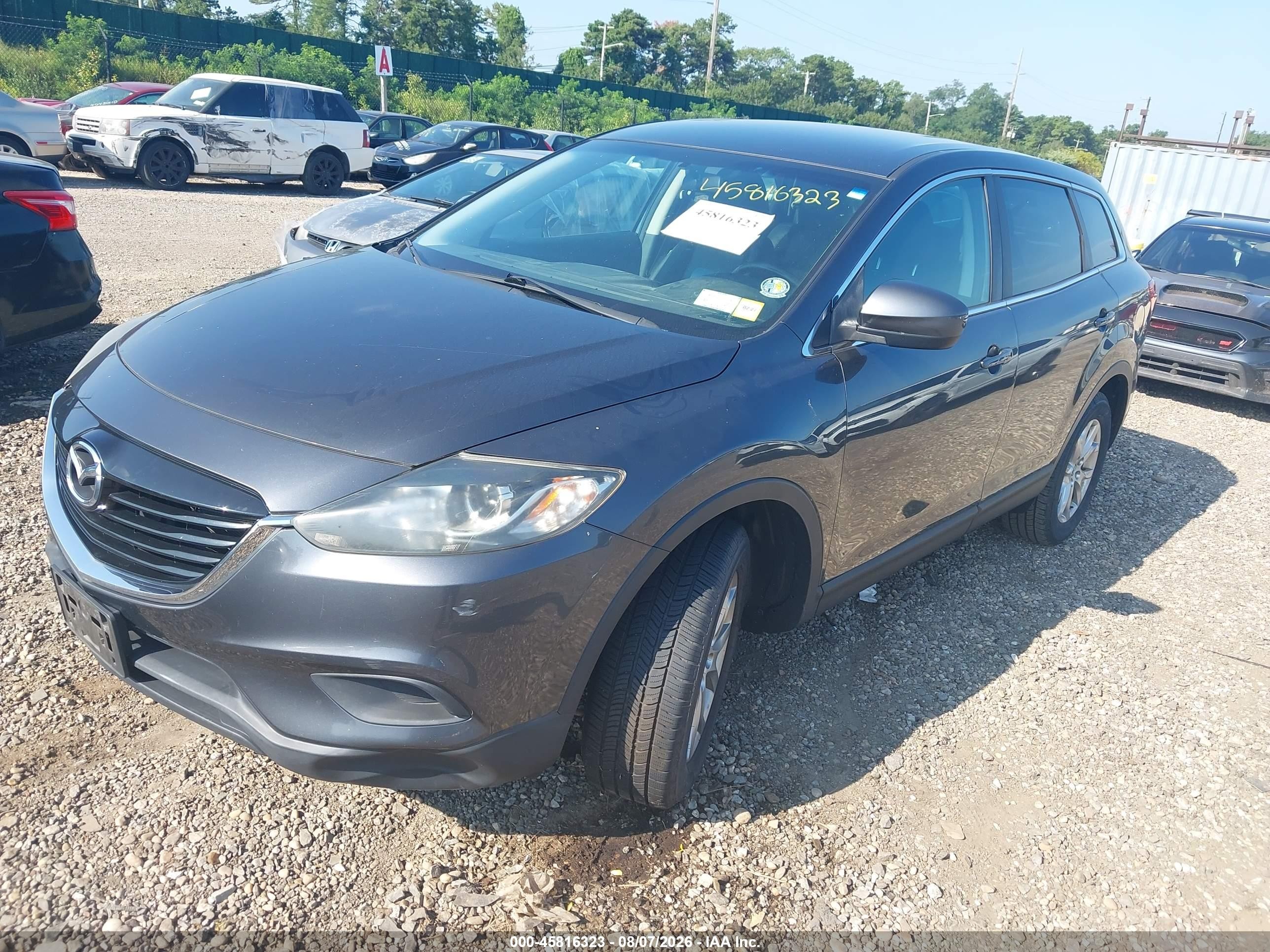 2014 Mazda Cx-9 Touring Gray vin: JM3TB3CV2E0427937