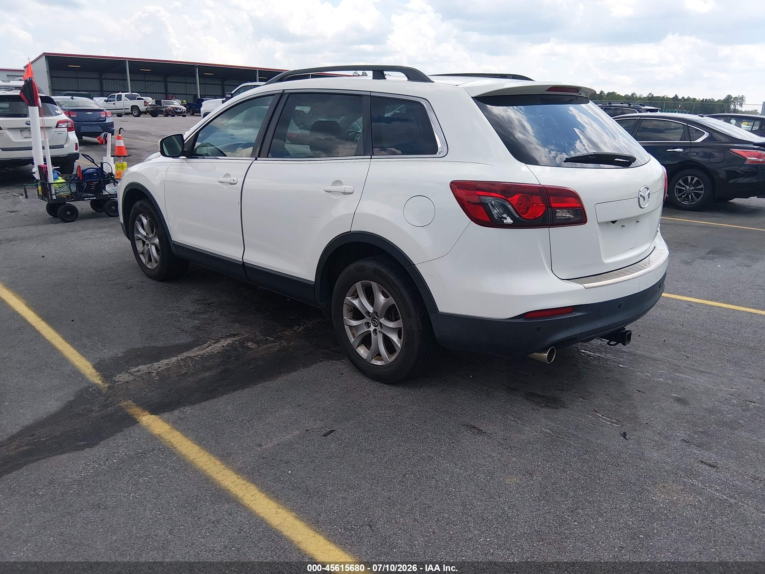 2014 Mazda Cx-9 Touring White vin: JM3TB3CV2E0434631