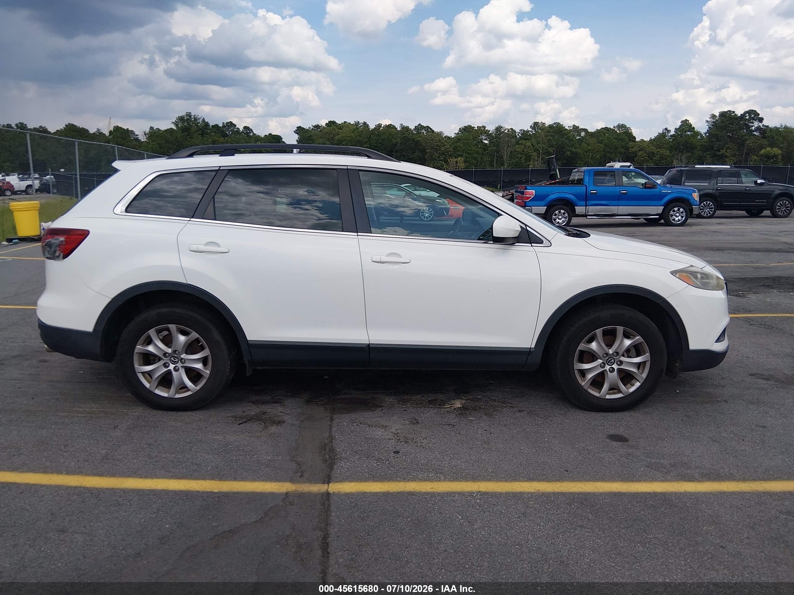 2014 Mazda Cx-9 Touring White vin: JM3TB3CV2E0434631