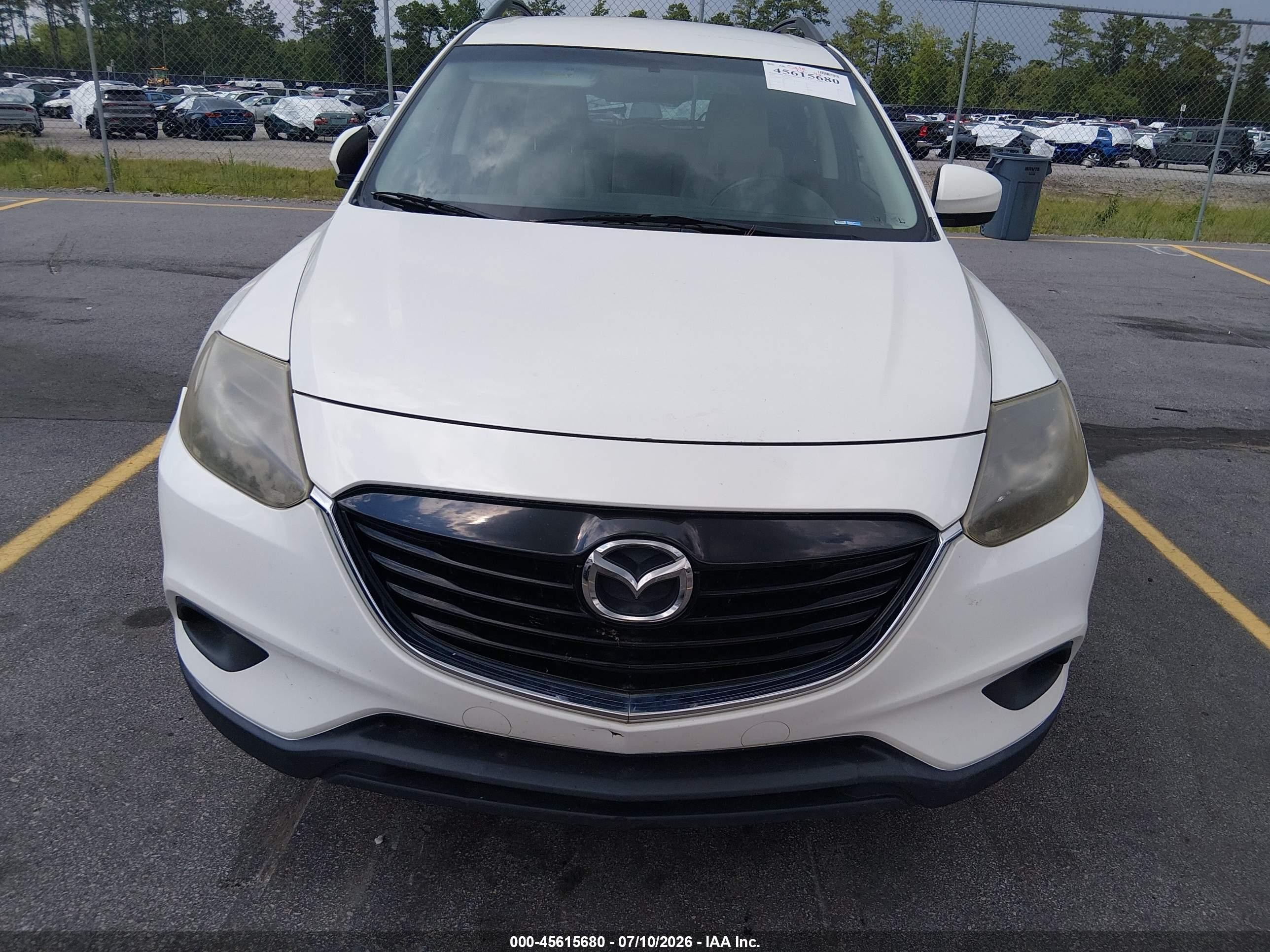 2014 Mazda Cx-9 Touring White vin: JM3TB3CV2E0434631