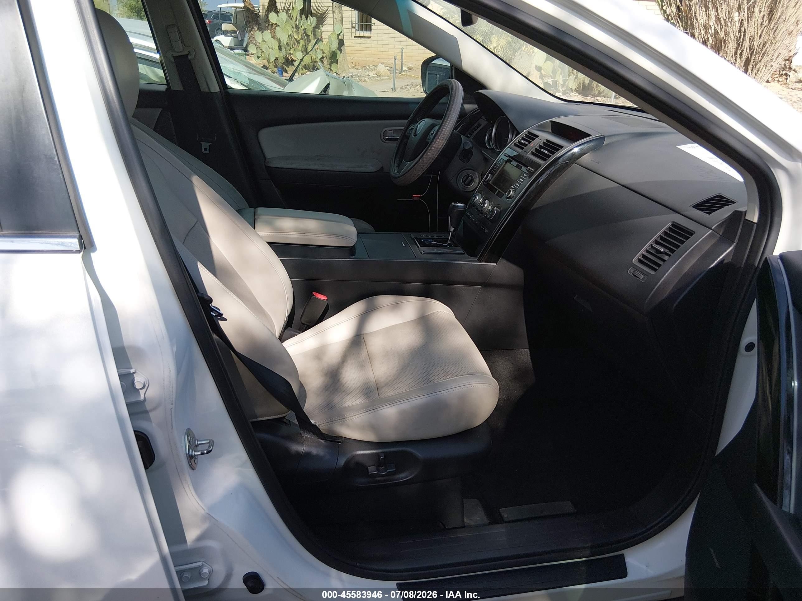 2015 Mazda Cx-9 Touring White vin: JM3TB3CV2F0466092