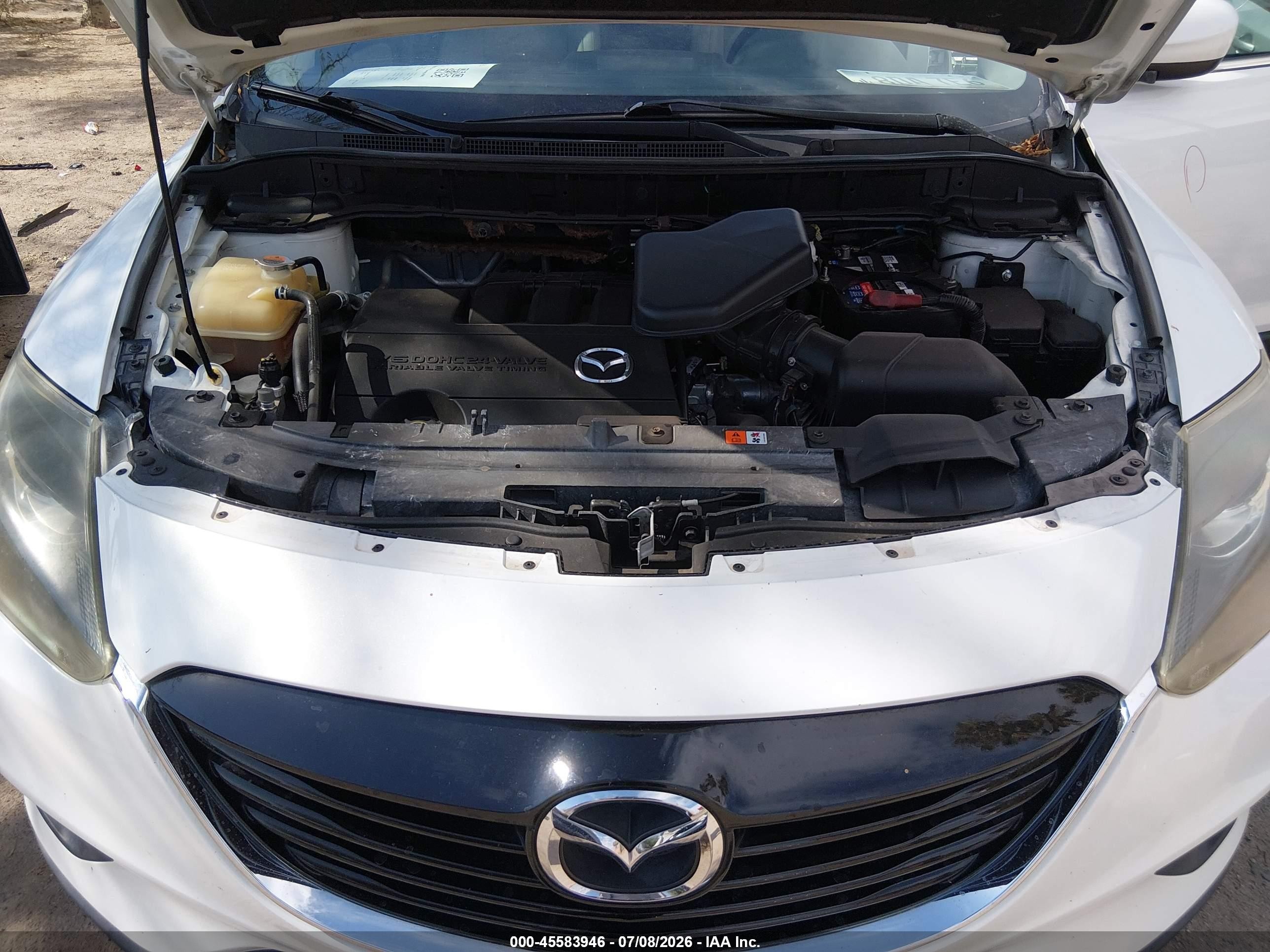 2015 Mazda Cx-9 Touring White vin: JM3TB3CV2F0466092