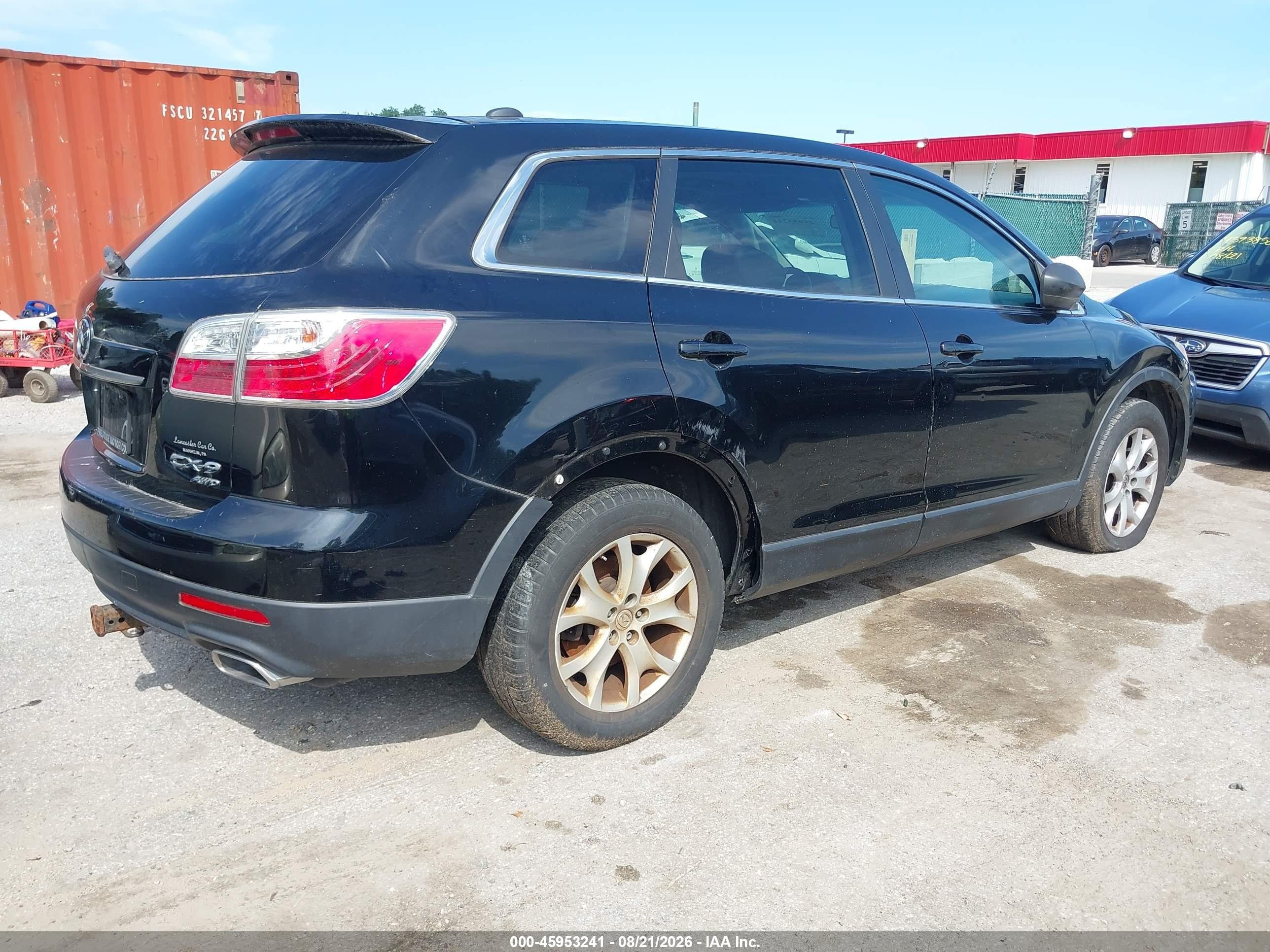 2011 Mazda Cx-9 Touring Black vin: JM3TB3CV3B0326272