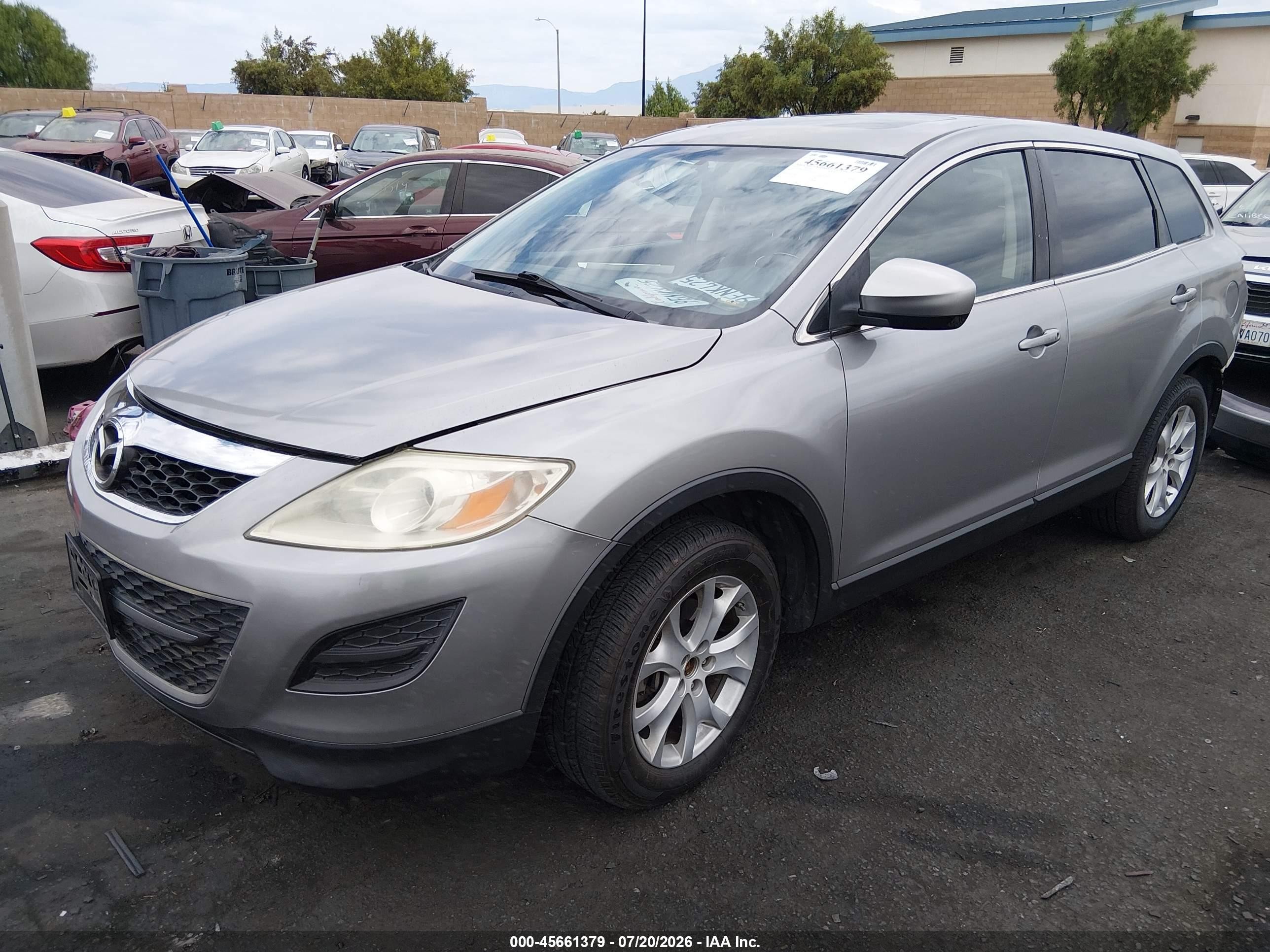 2012 Mazda Cx-9 Touring Silver vin: JM3TB3CV3C0353814